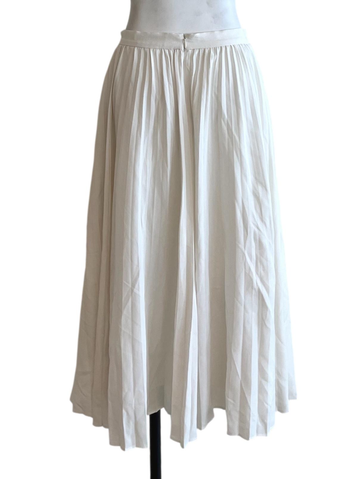 White High-Waisted A-Line Skirt LB
