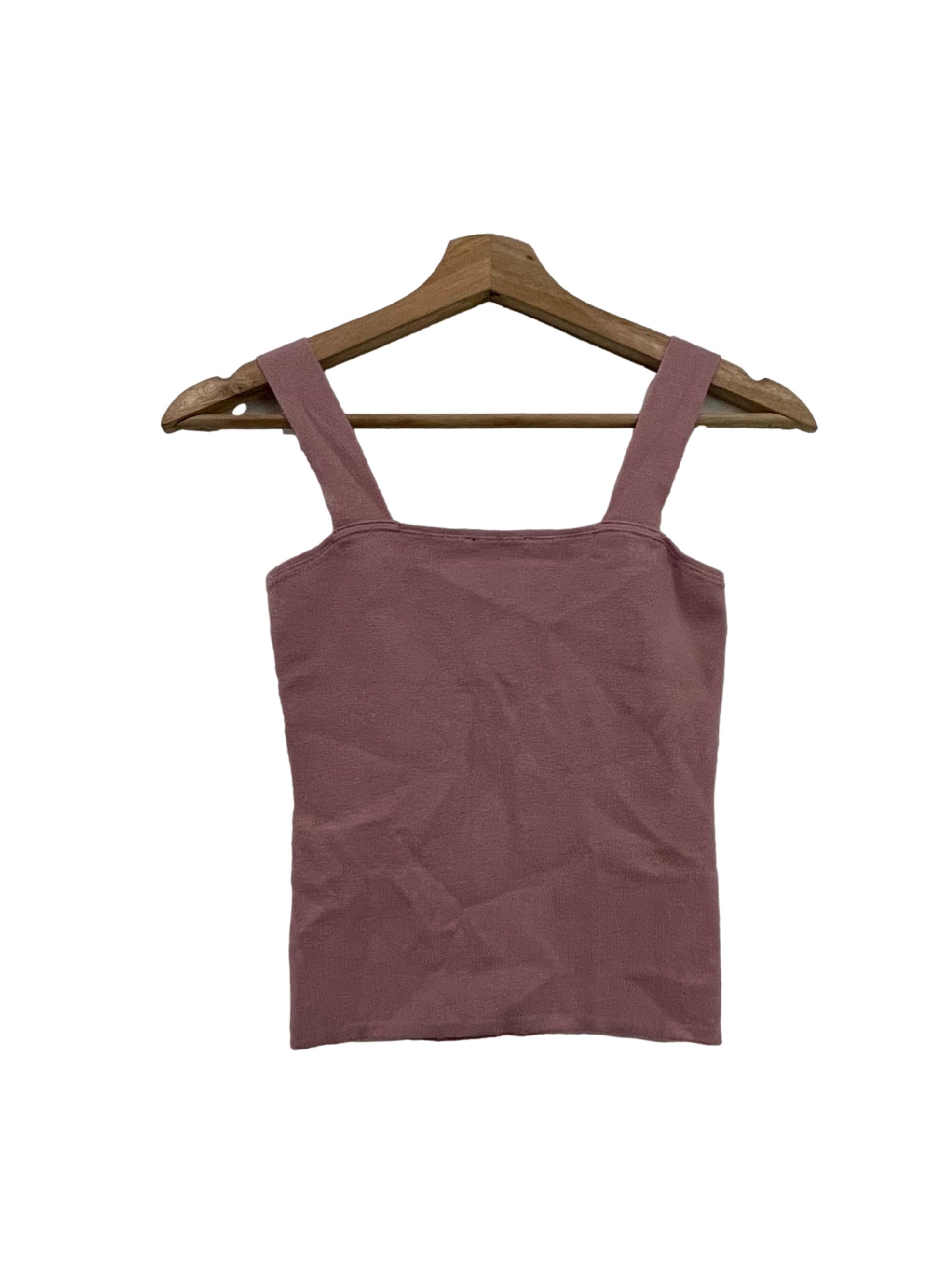 Pink Square Neck Cami Spag Top