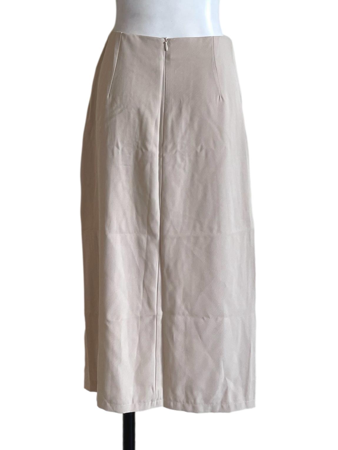 Beige Ruffled Side Skirt