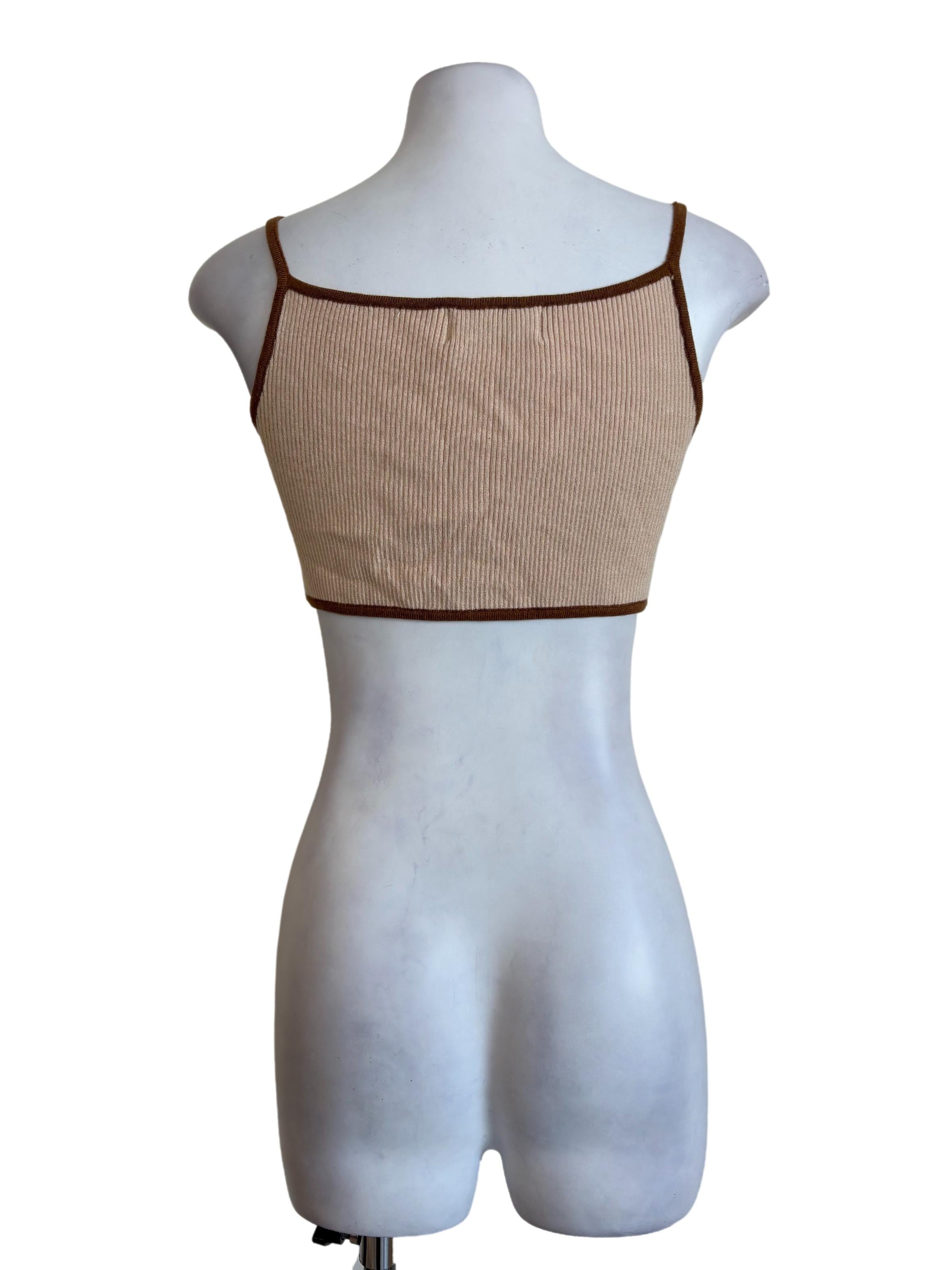 Cream Knitted Bralette YHF