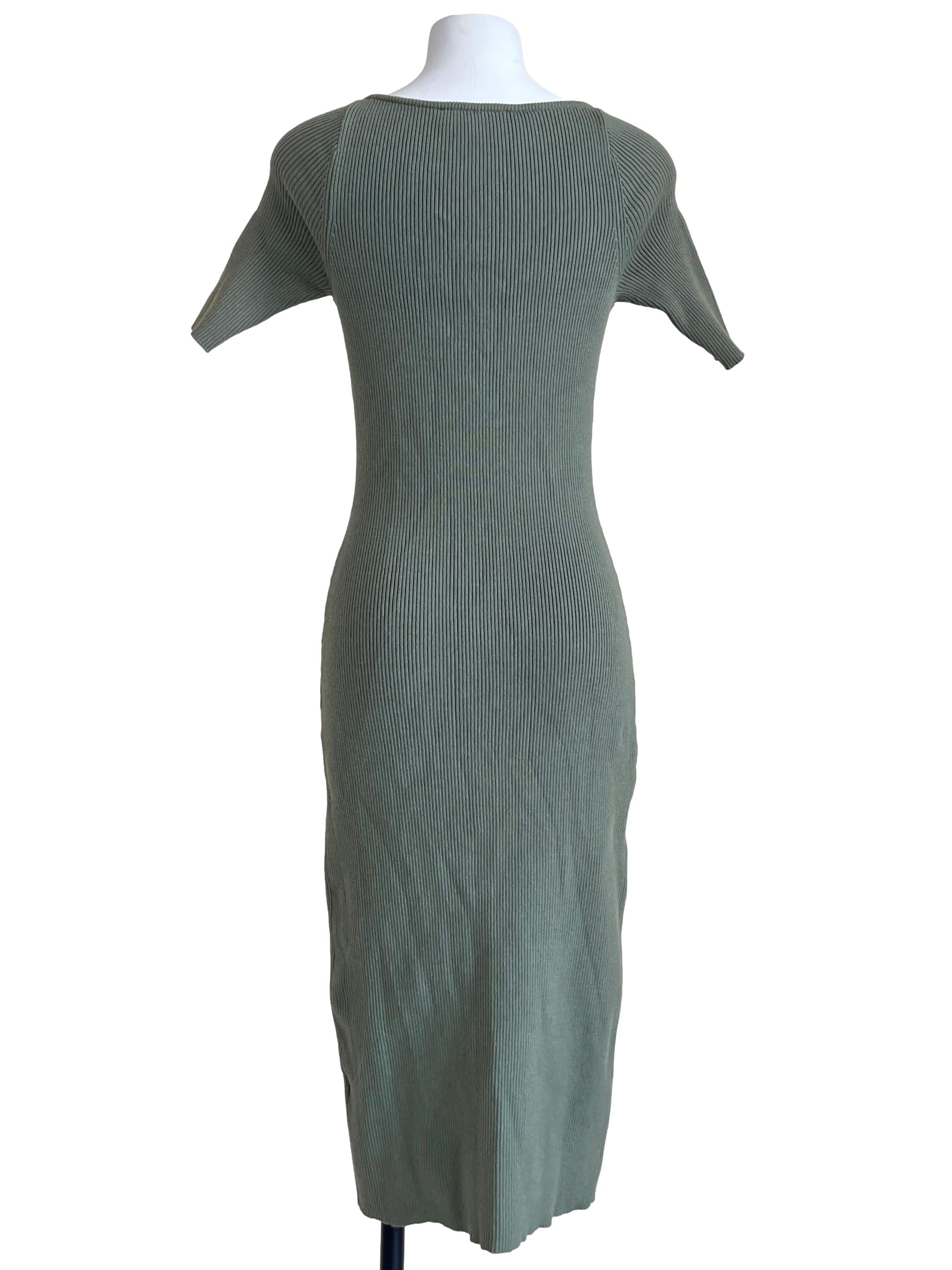 Sage Green Scoop Bodycon Dress