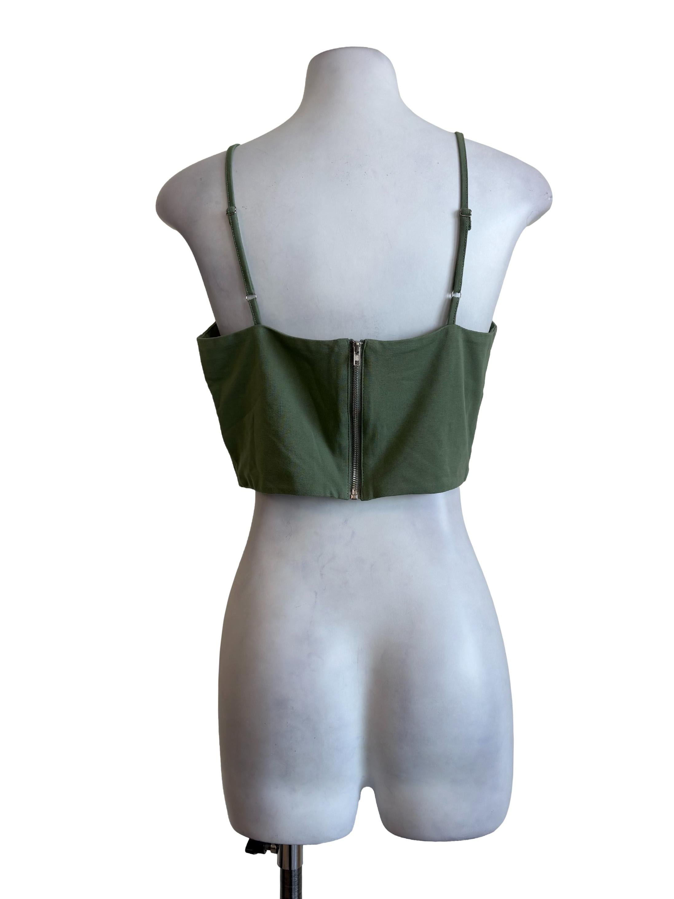 Olive Green Solid Bralette TEM