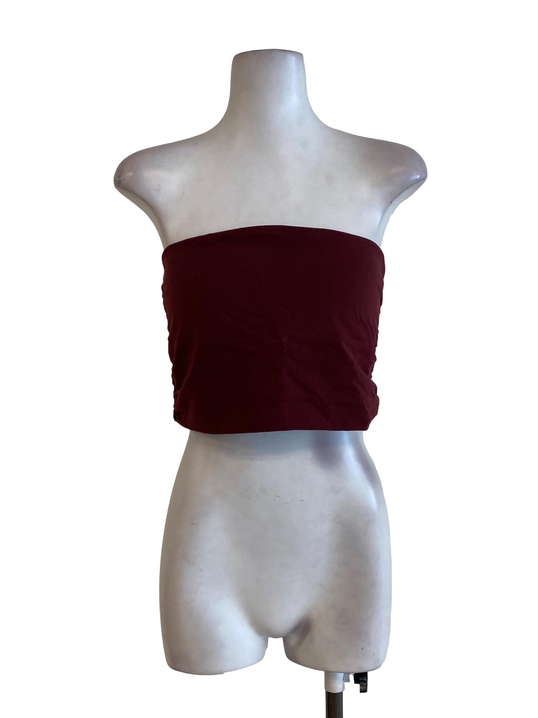 Maroon Strapless Tube Top TTR