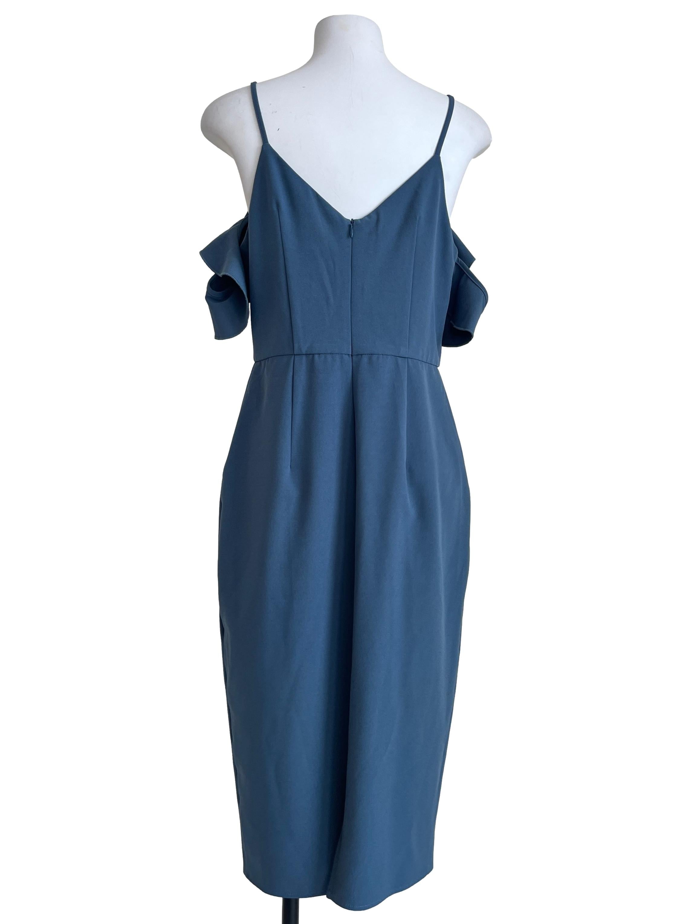 Aegean Blue Spaghetti Strap A-Line Dress