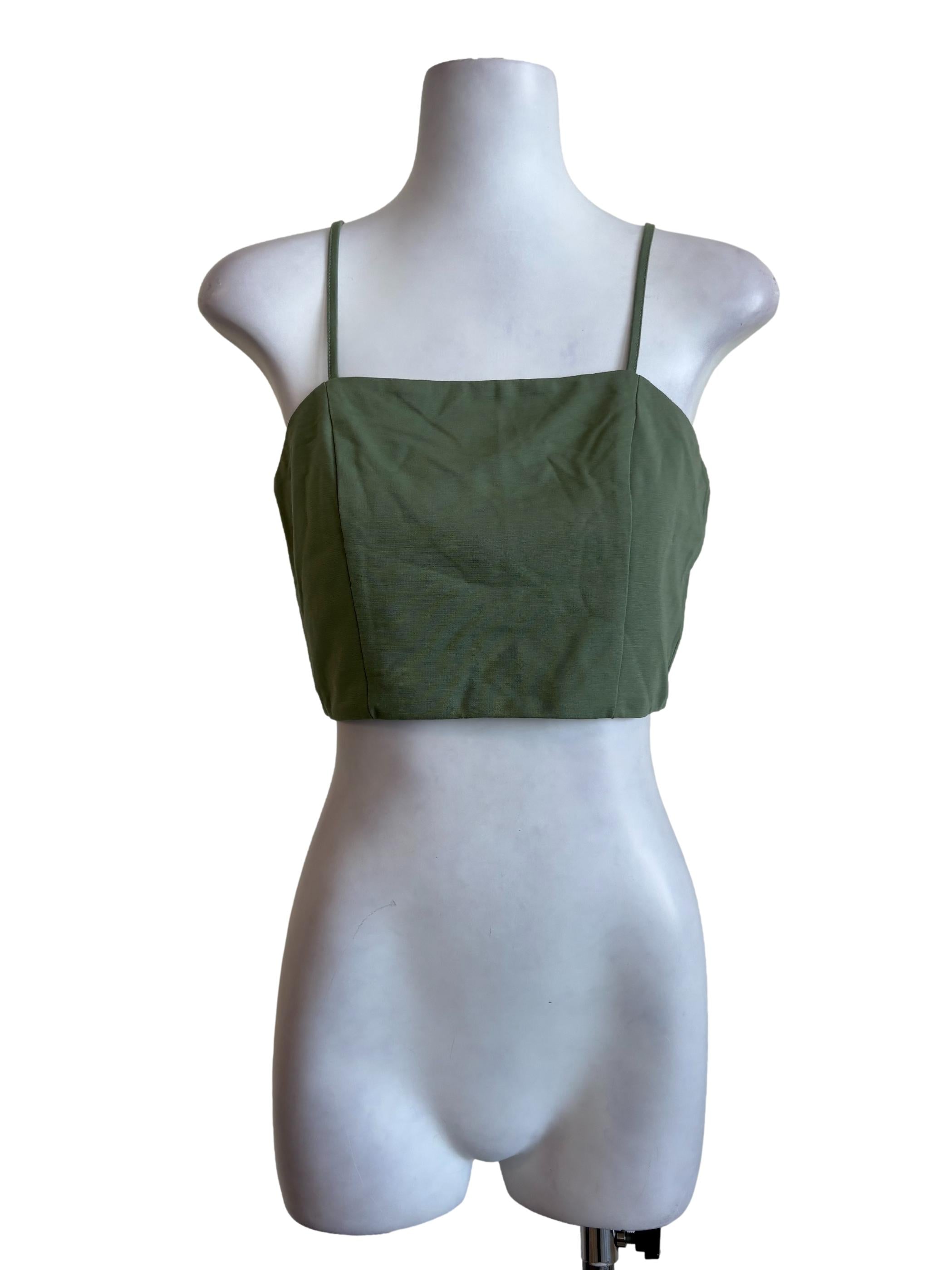 Olive Green Solid Bralette TEM