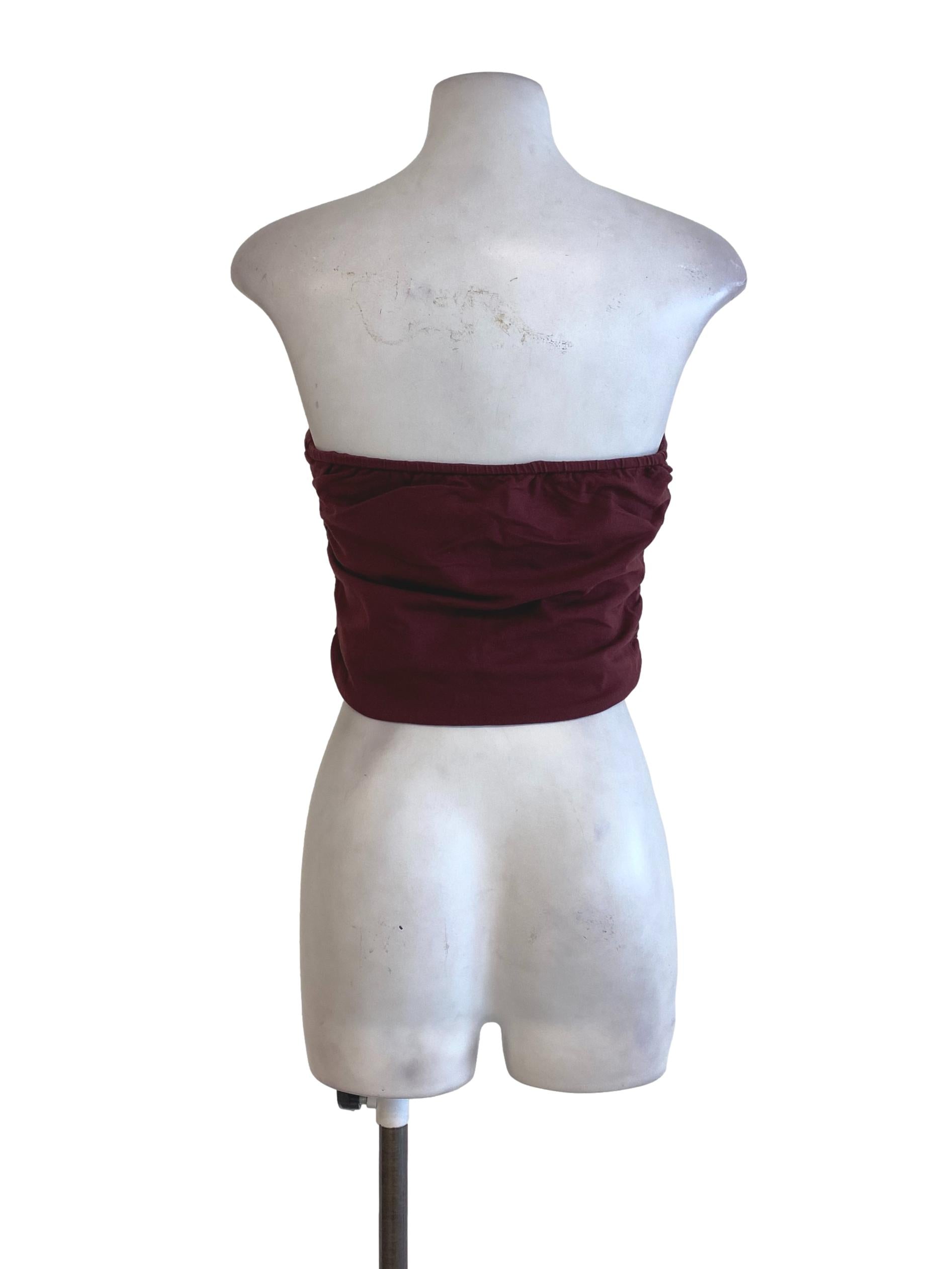 Maroon Strapless Tube Top TTR