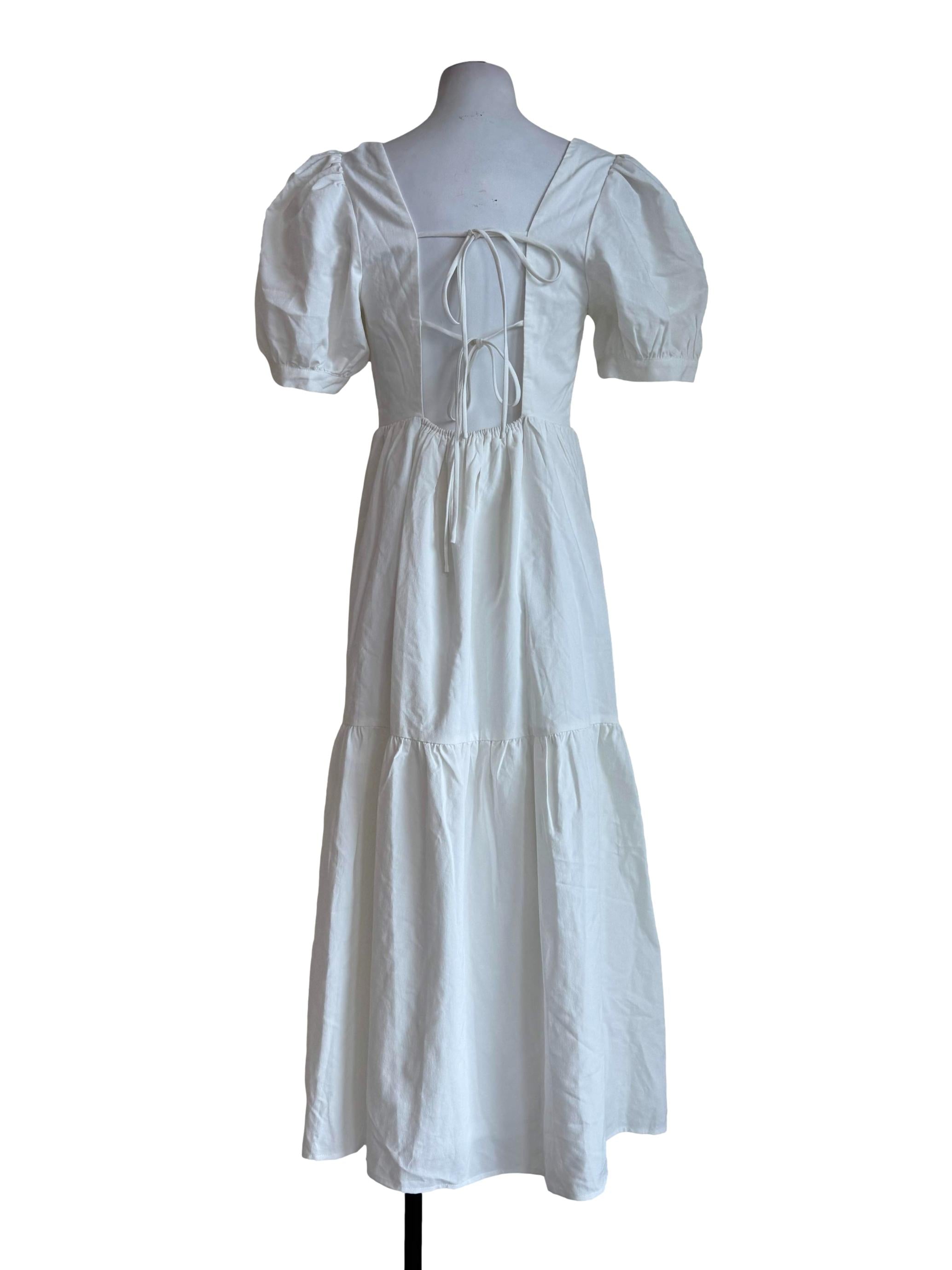 Milk White Bare Back Dress