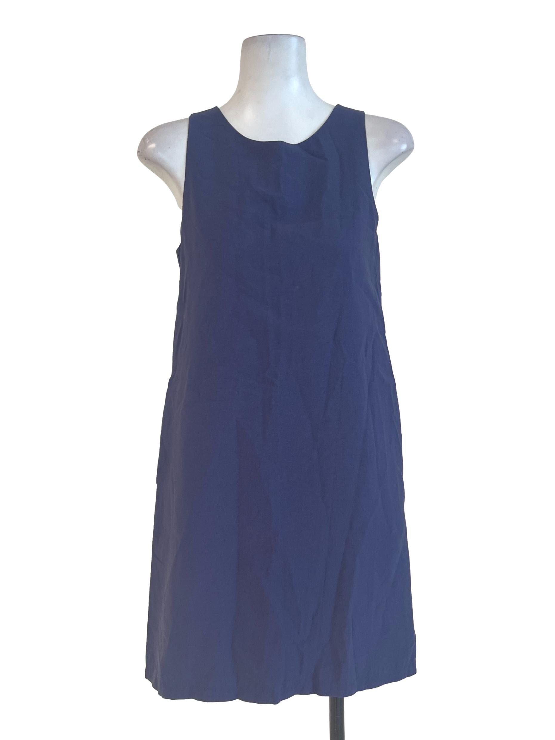 Dusty Dark Blue Mini Dress