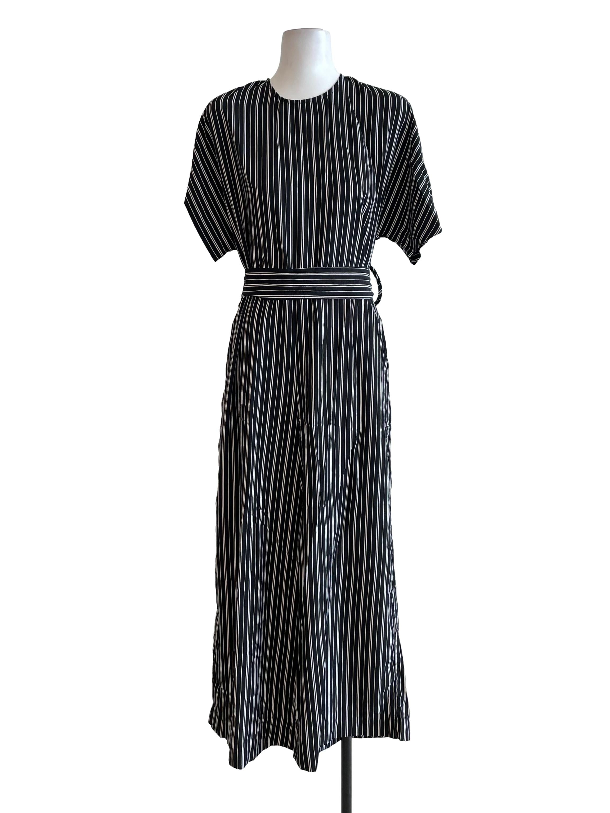 Black & White Stripe Jumpsuit