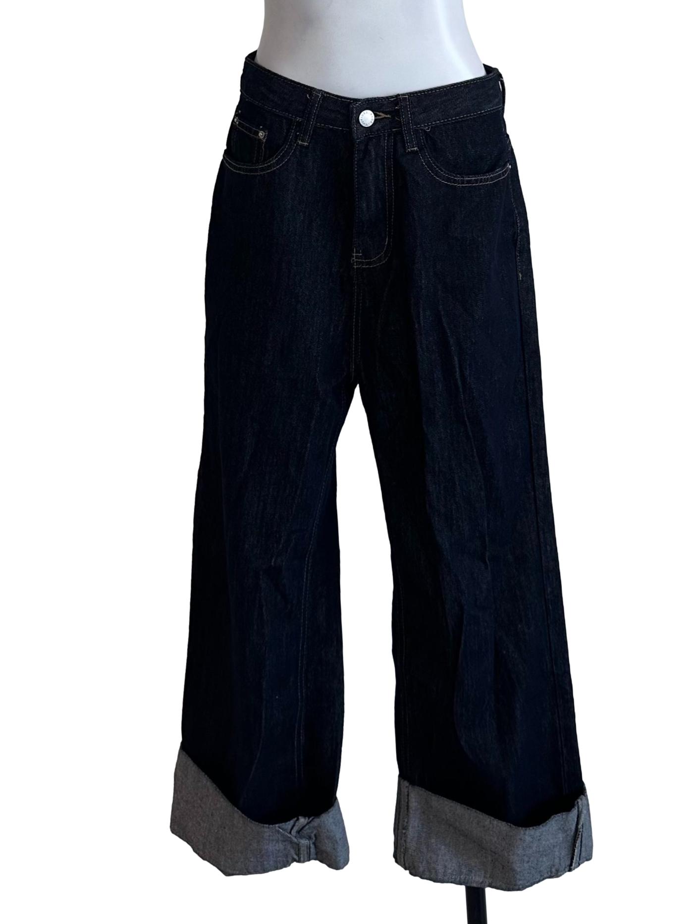 Dark Blue Denim Long Jeans