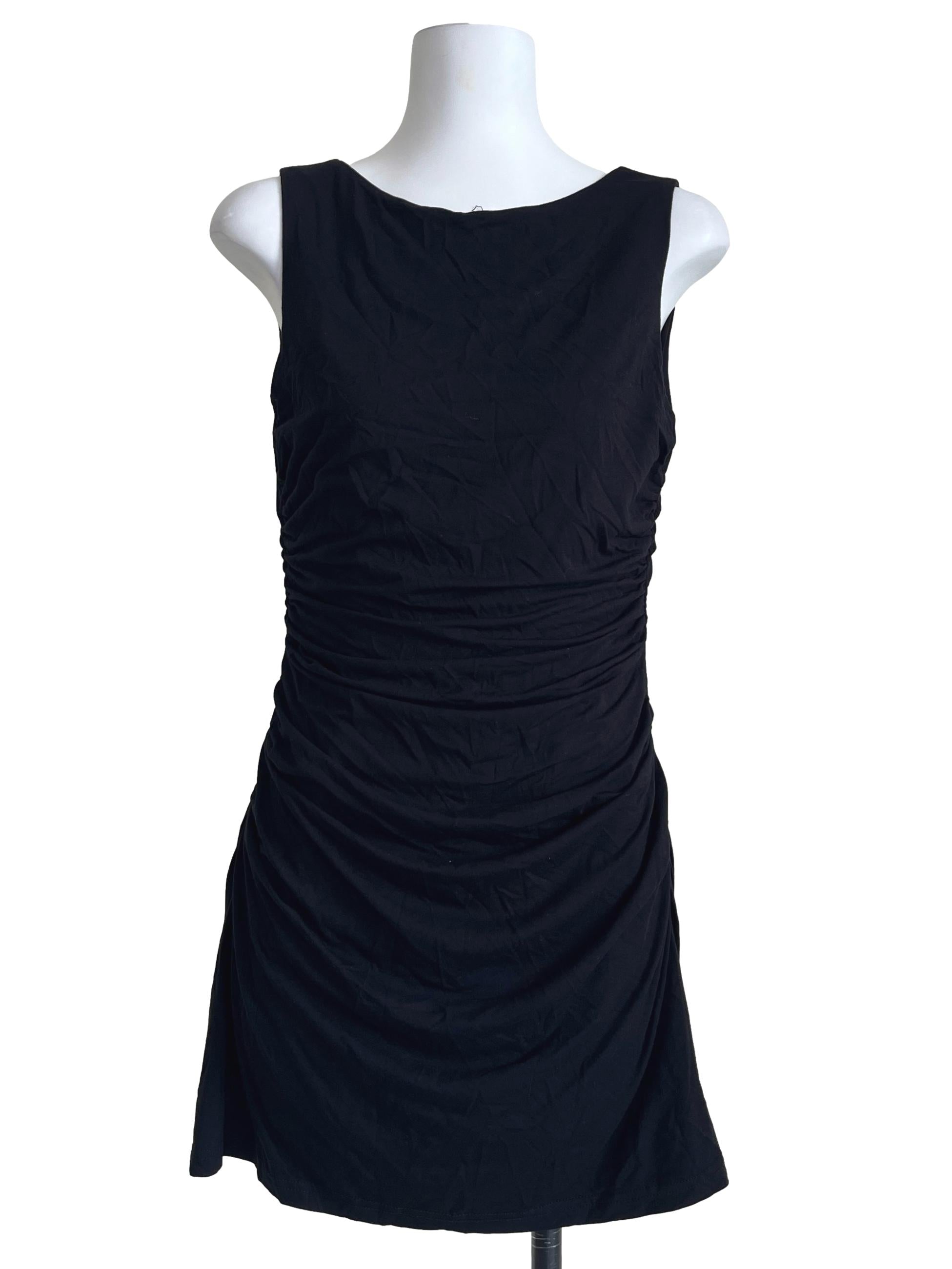 Ink Black Halter Sleeveless Bodycon Mini Dress