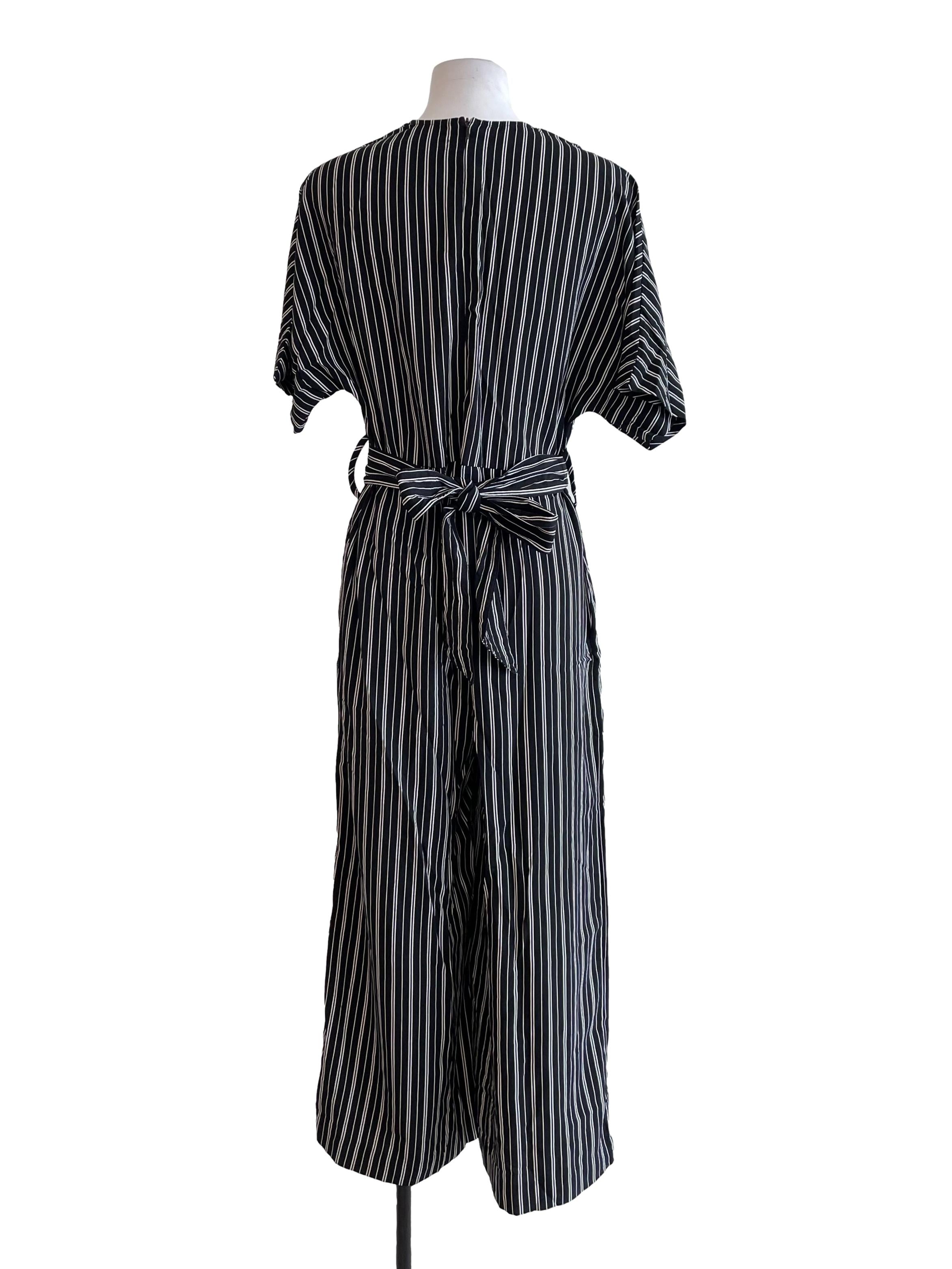Black & White Stripe Jumpsuit