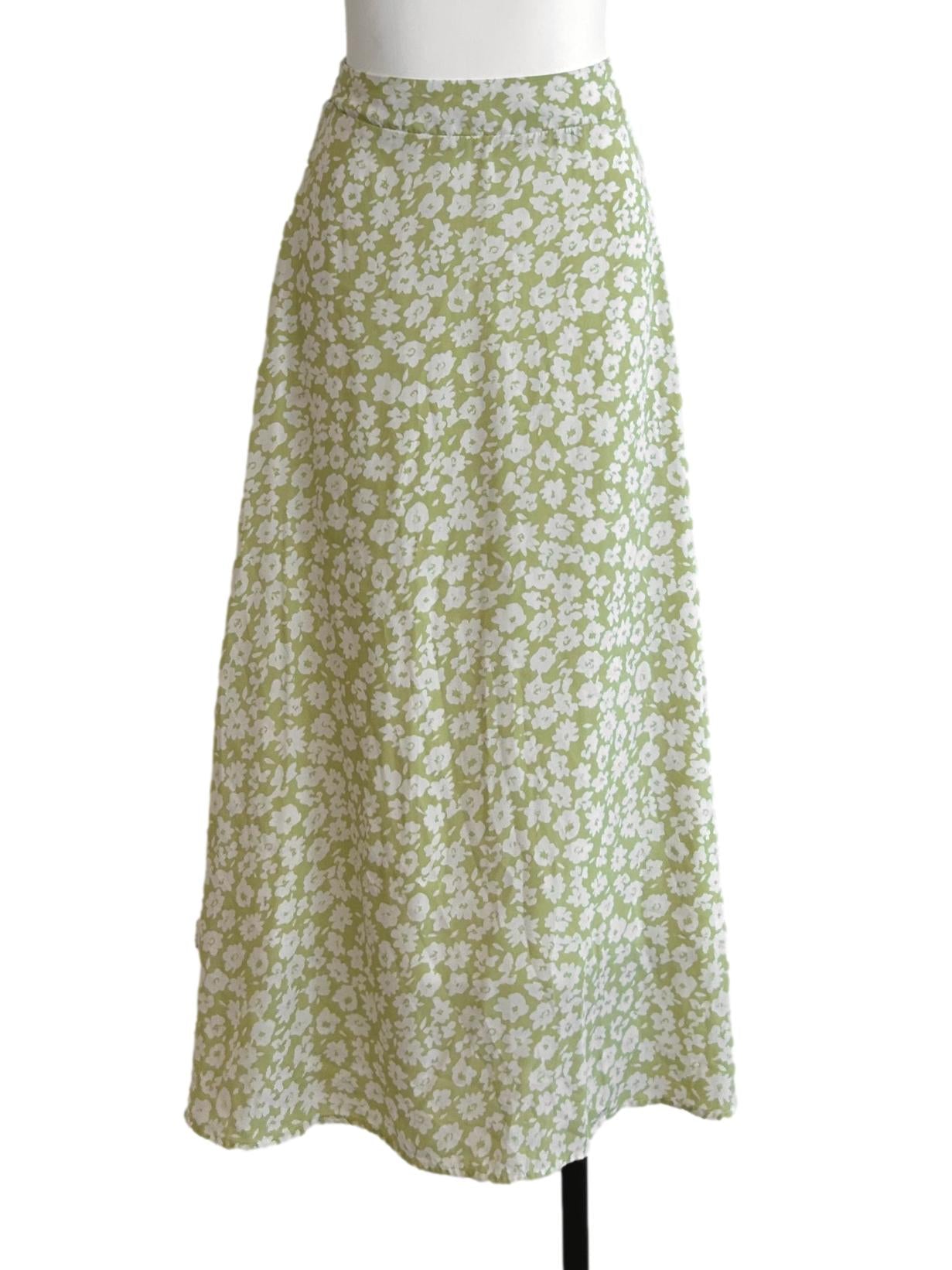 Light Green Floral Skirts