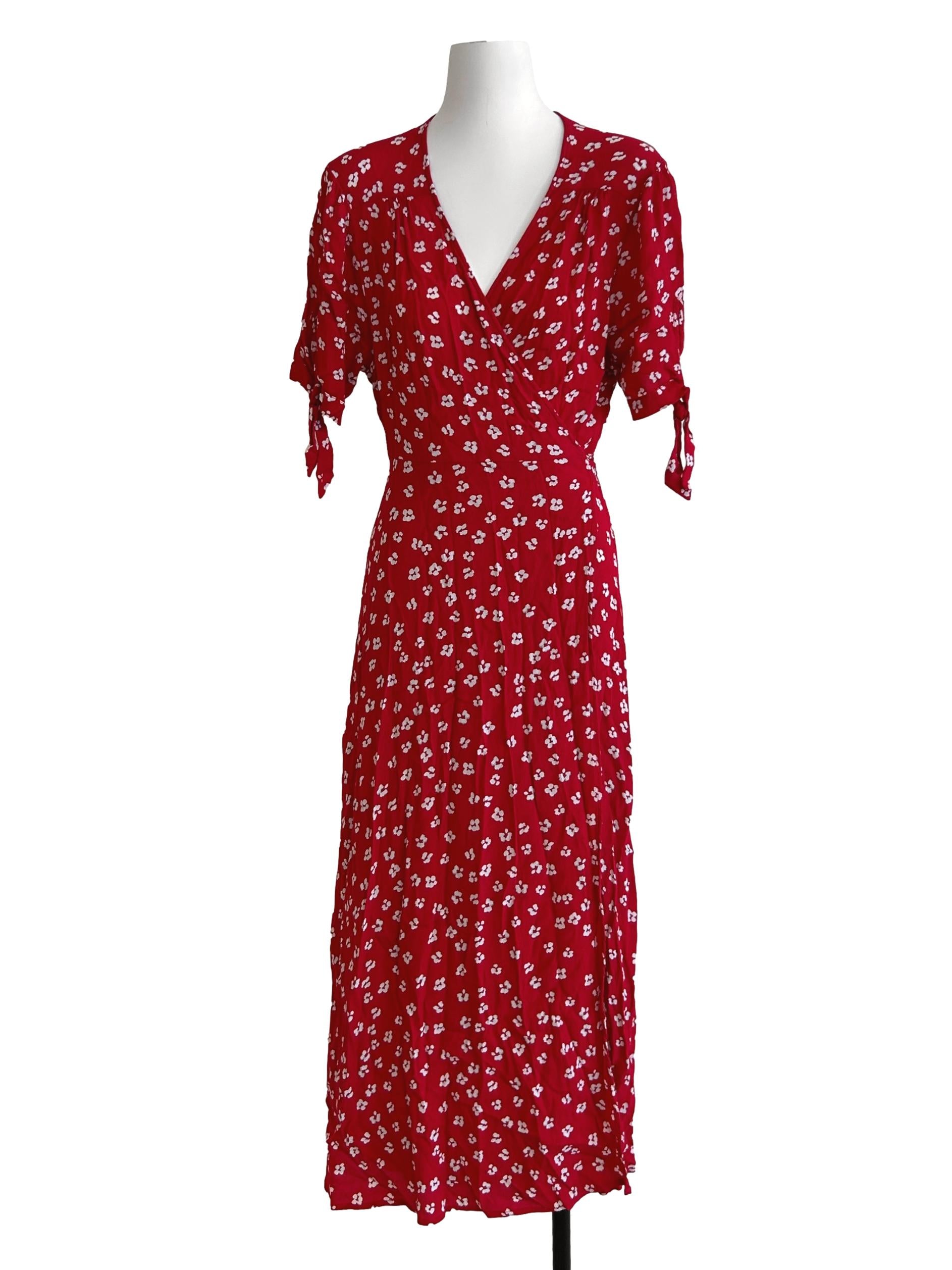 Candy Red Wrap Dress