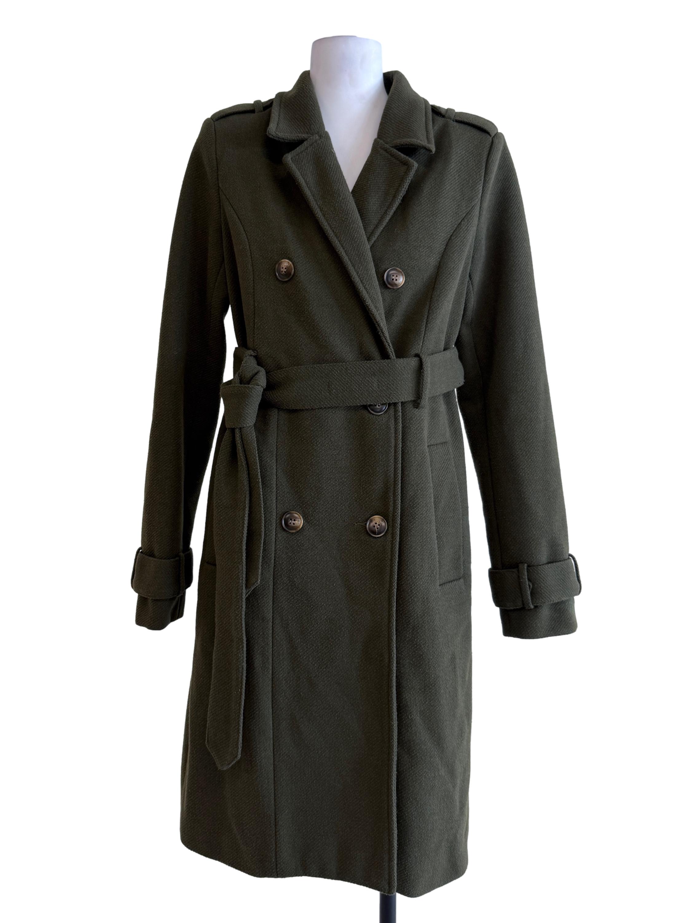 Moss Green Wool Coat