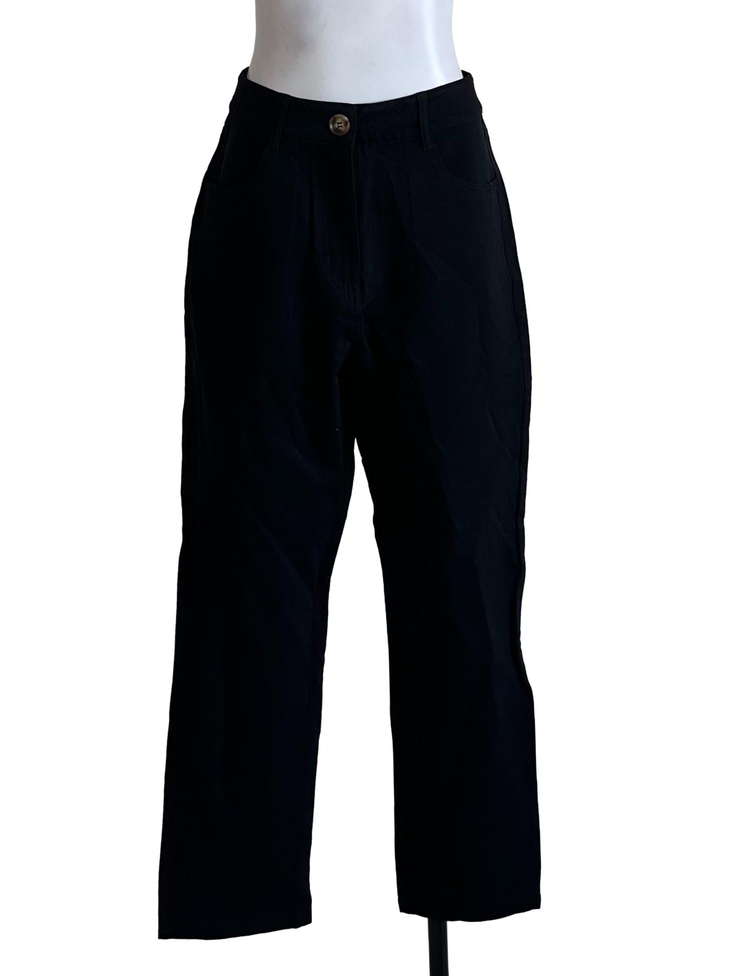 Onyx Black Formal Straight Pants