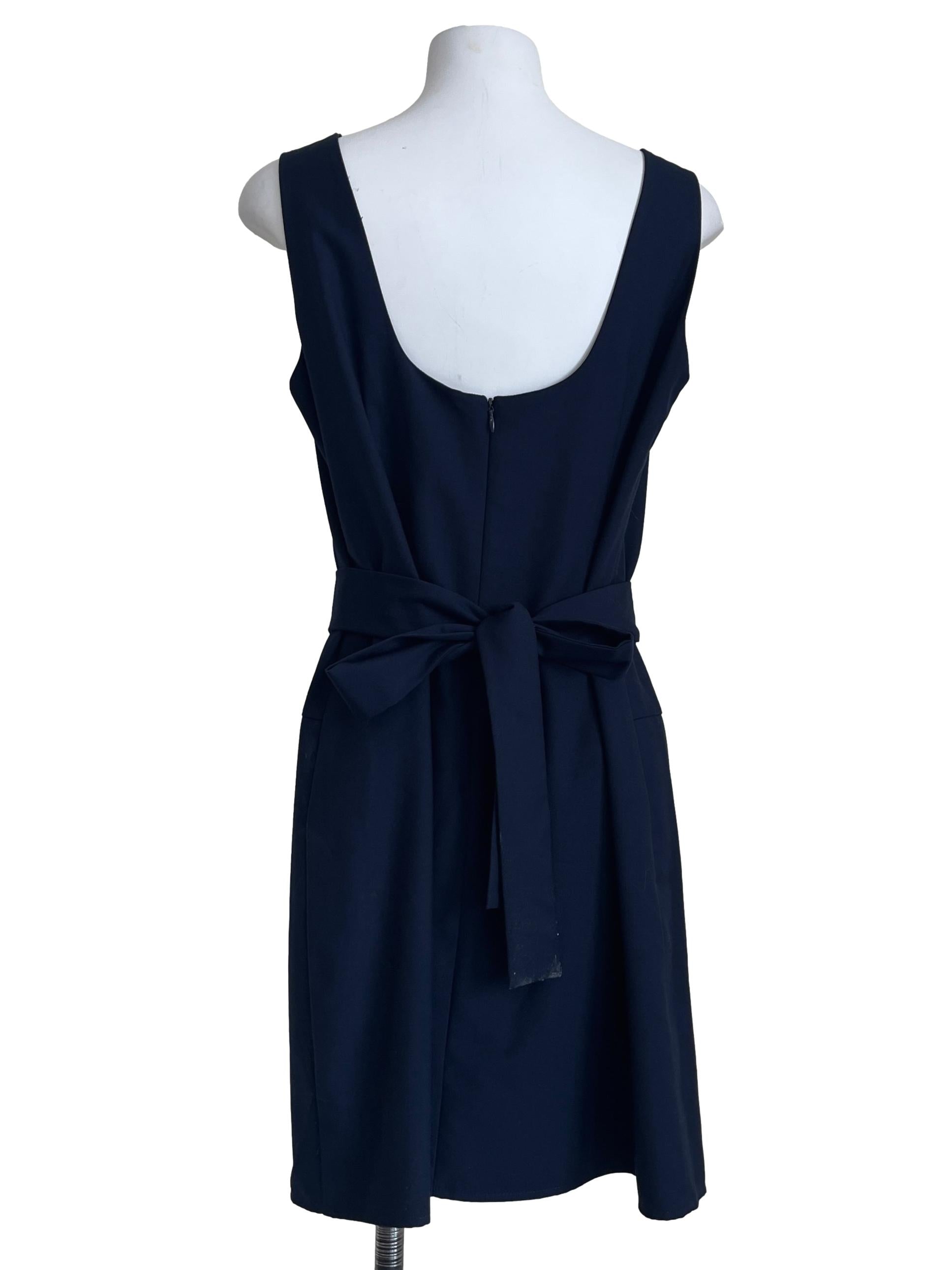 Dark Blue Square A-Line Dress