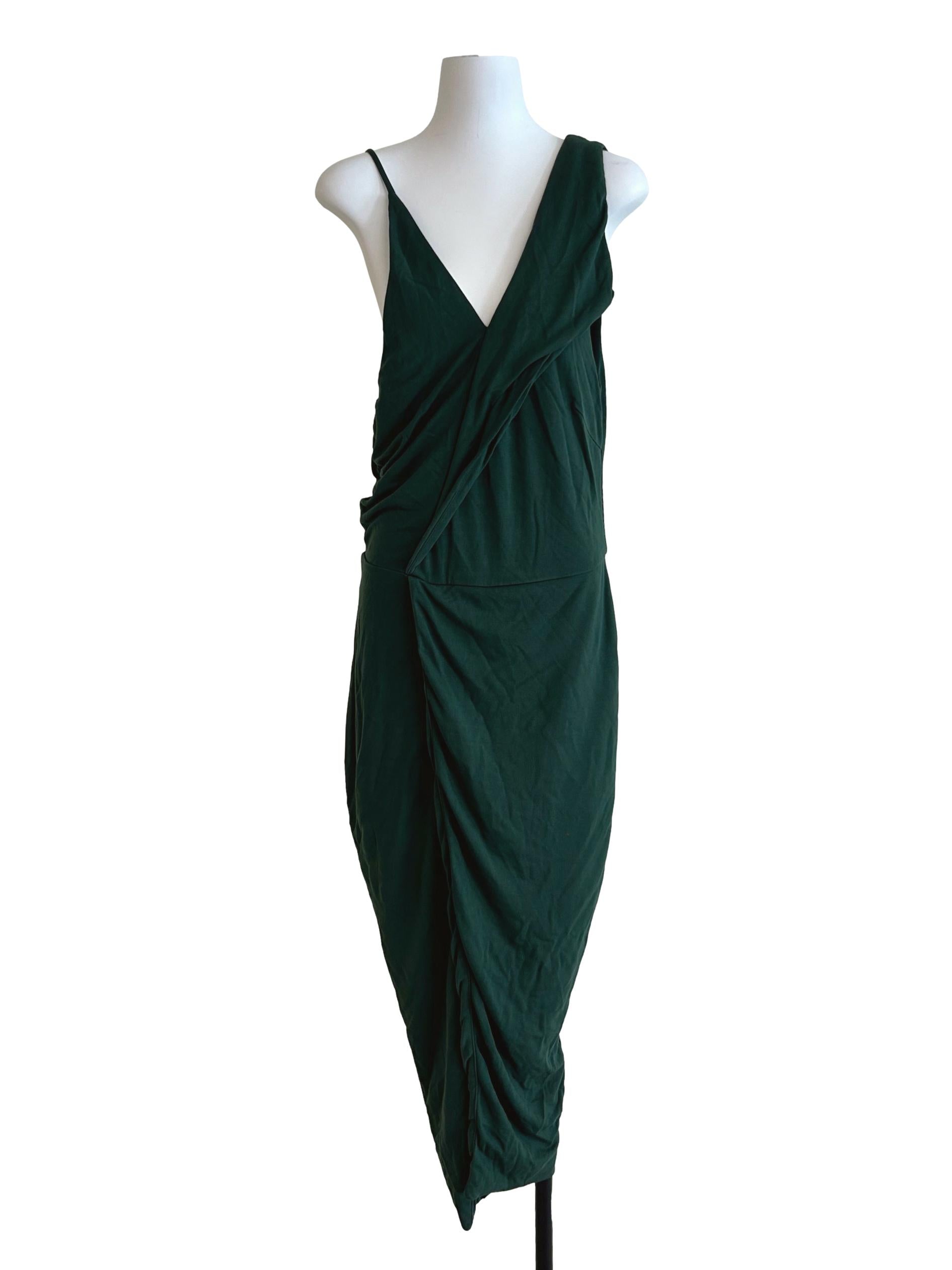 Pine Green Asymmetrical Dress