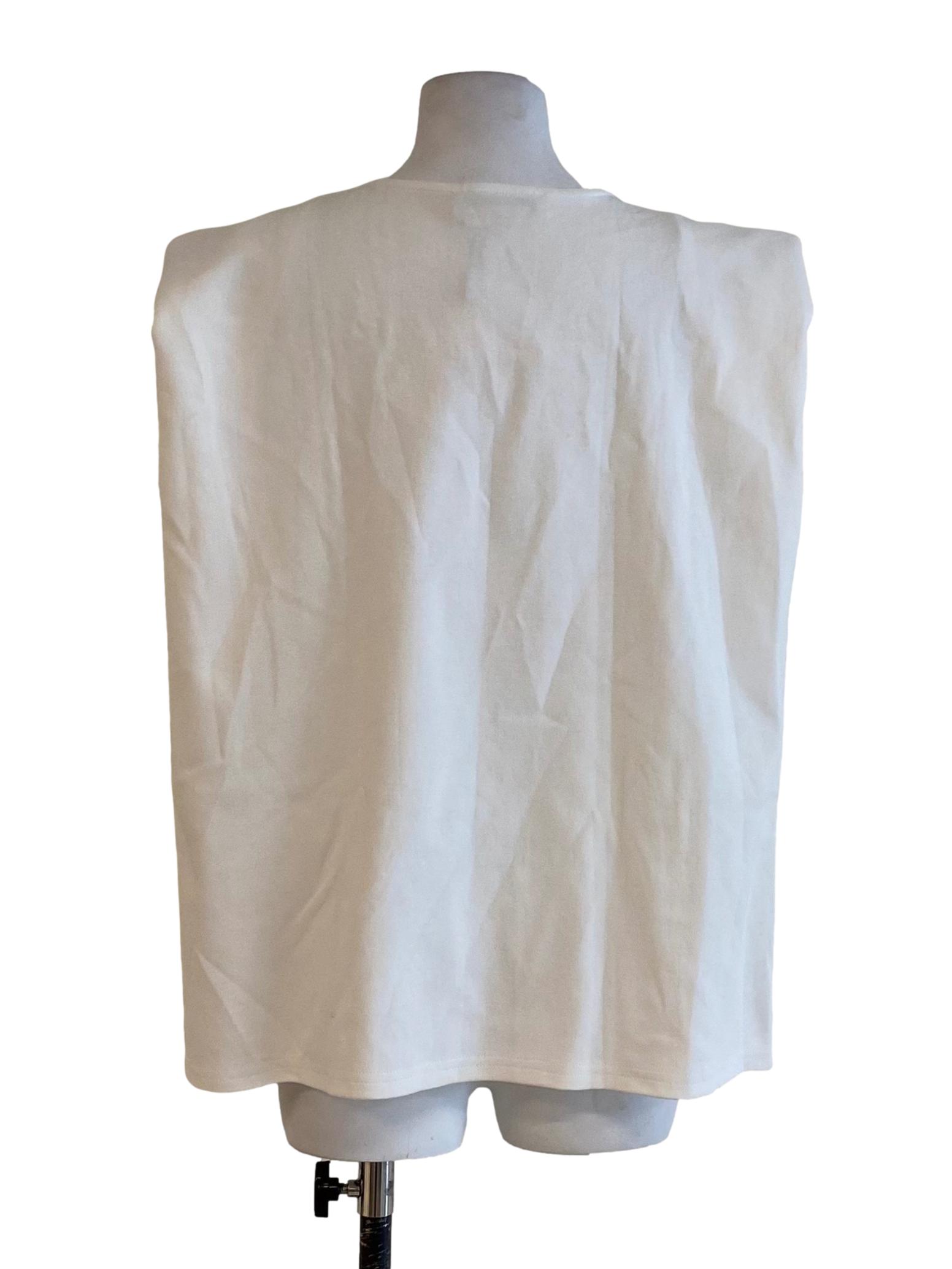 Cotton White V-Neck Plain Shirt