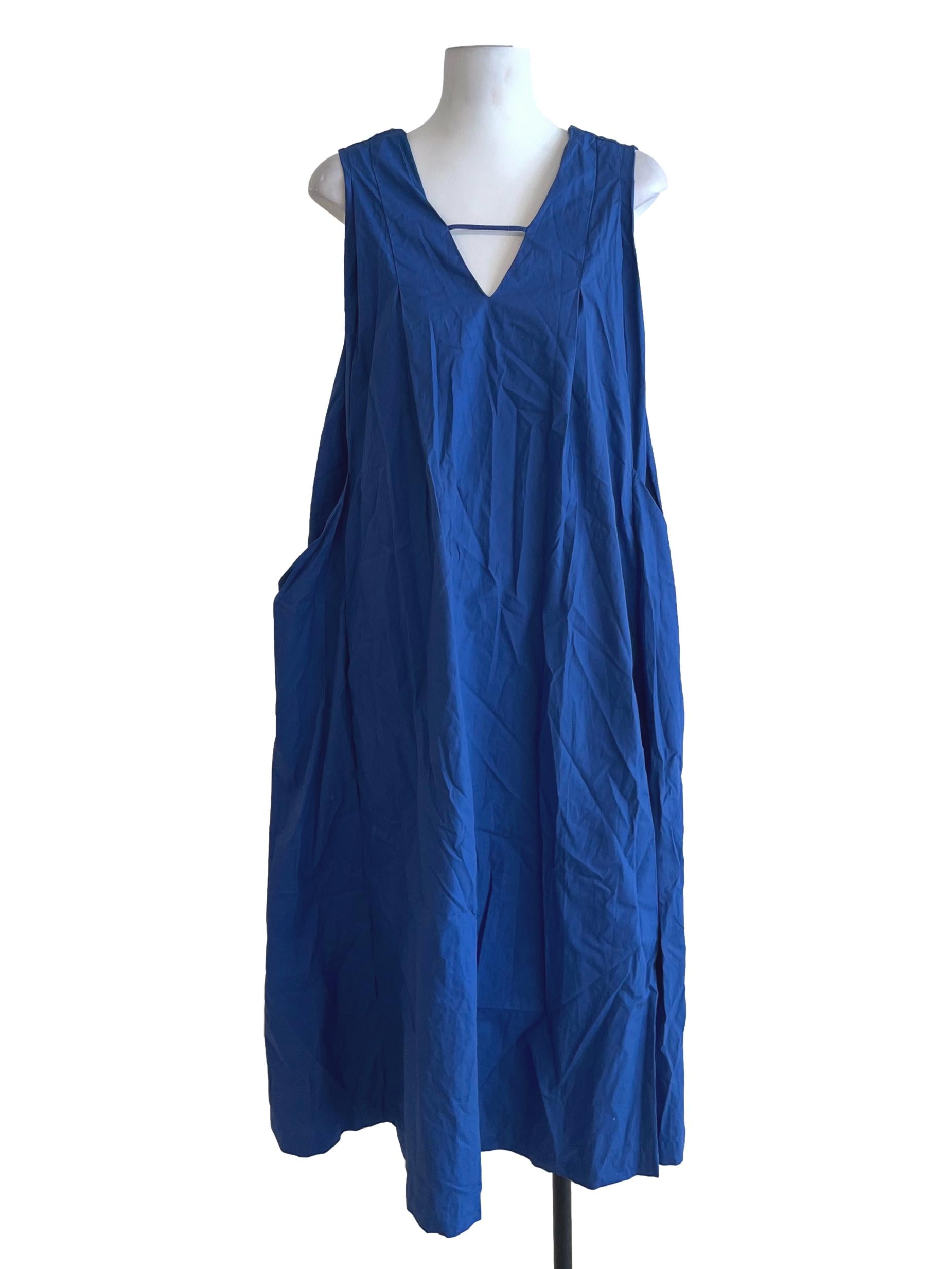 Cobalt Blue V-Neckline Shift Dress LB