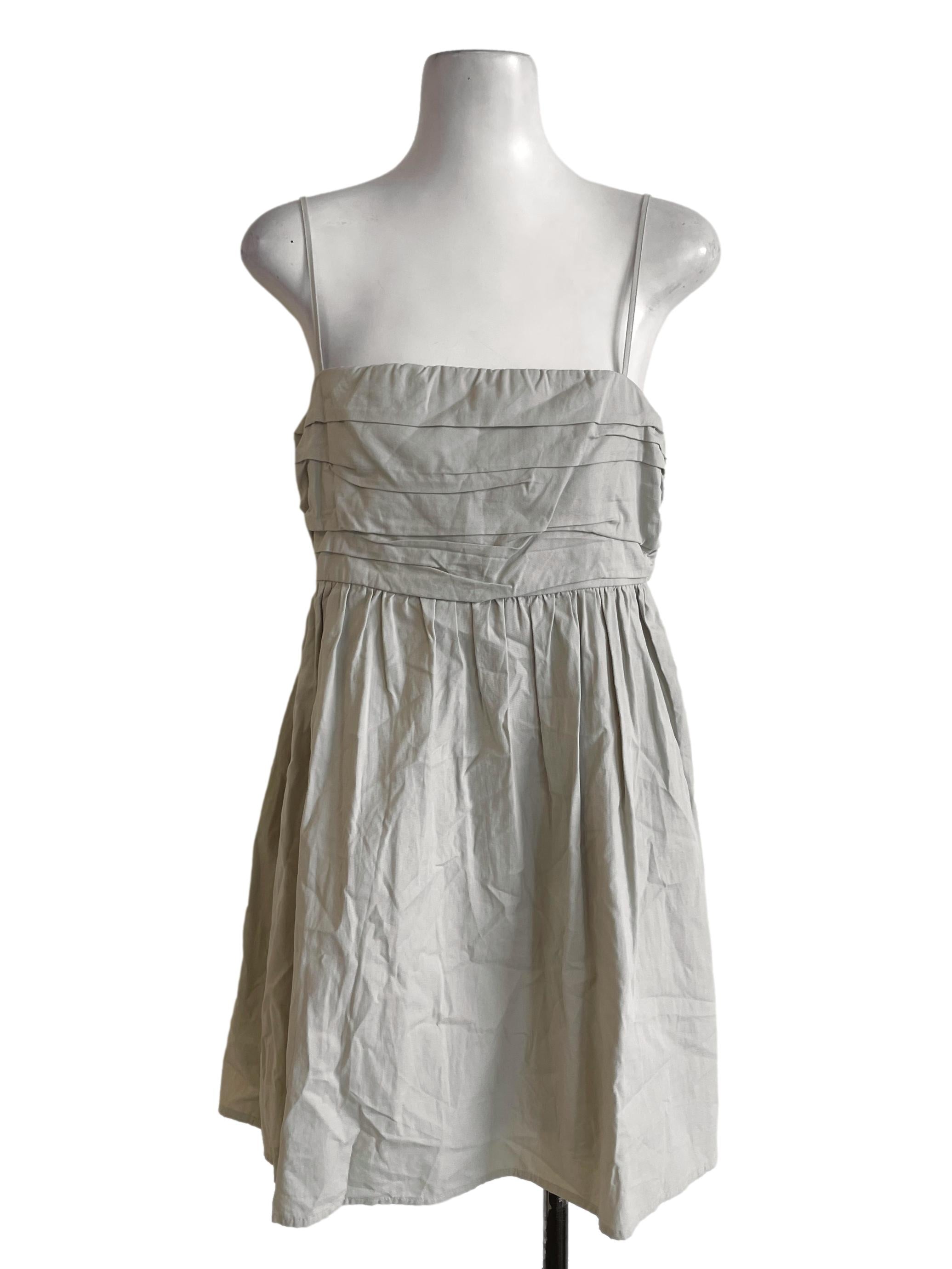 Pastel Brown Spaghetti Strap Dress