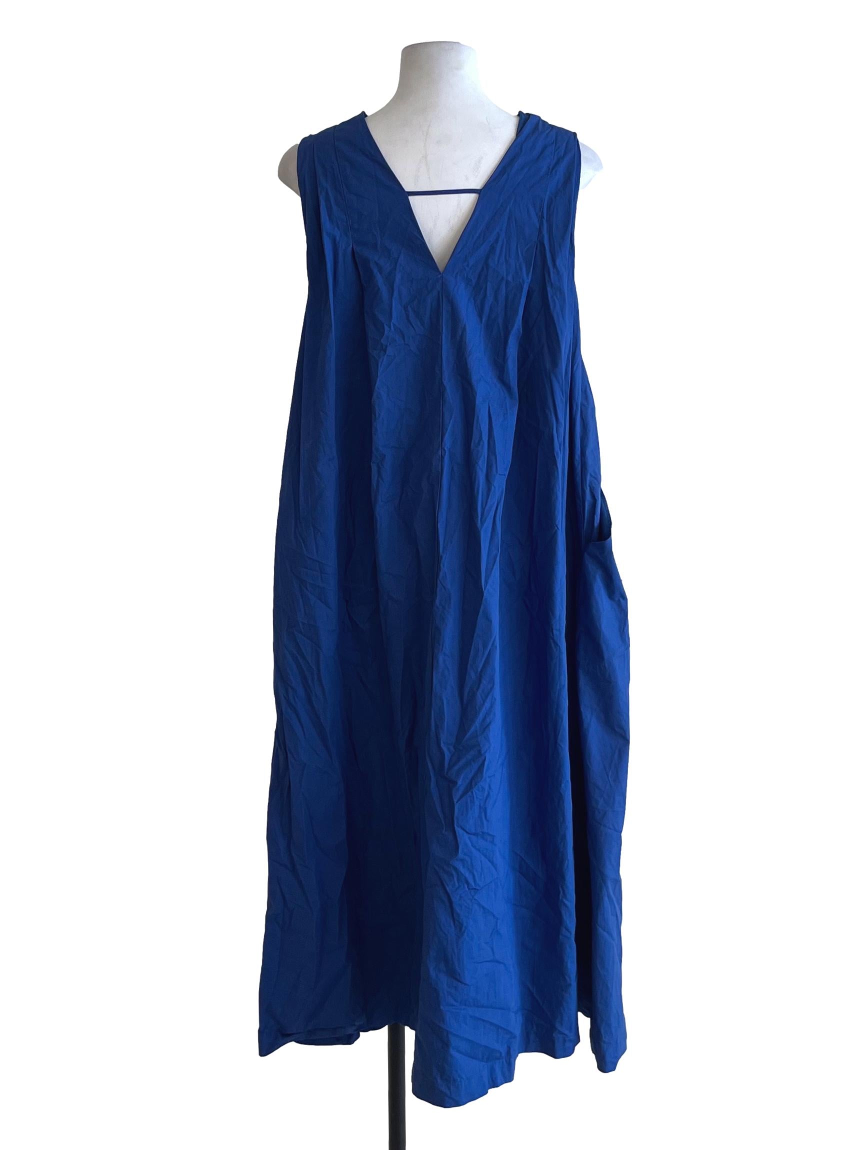 Cobalt Blue V-Neckline Shift Dress LB