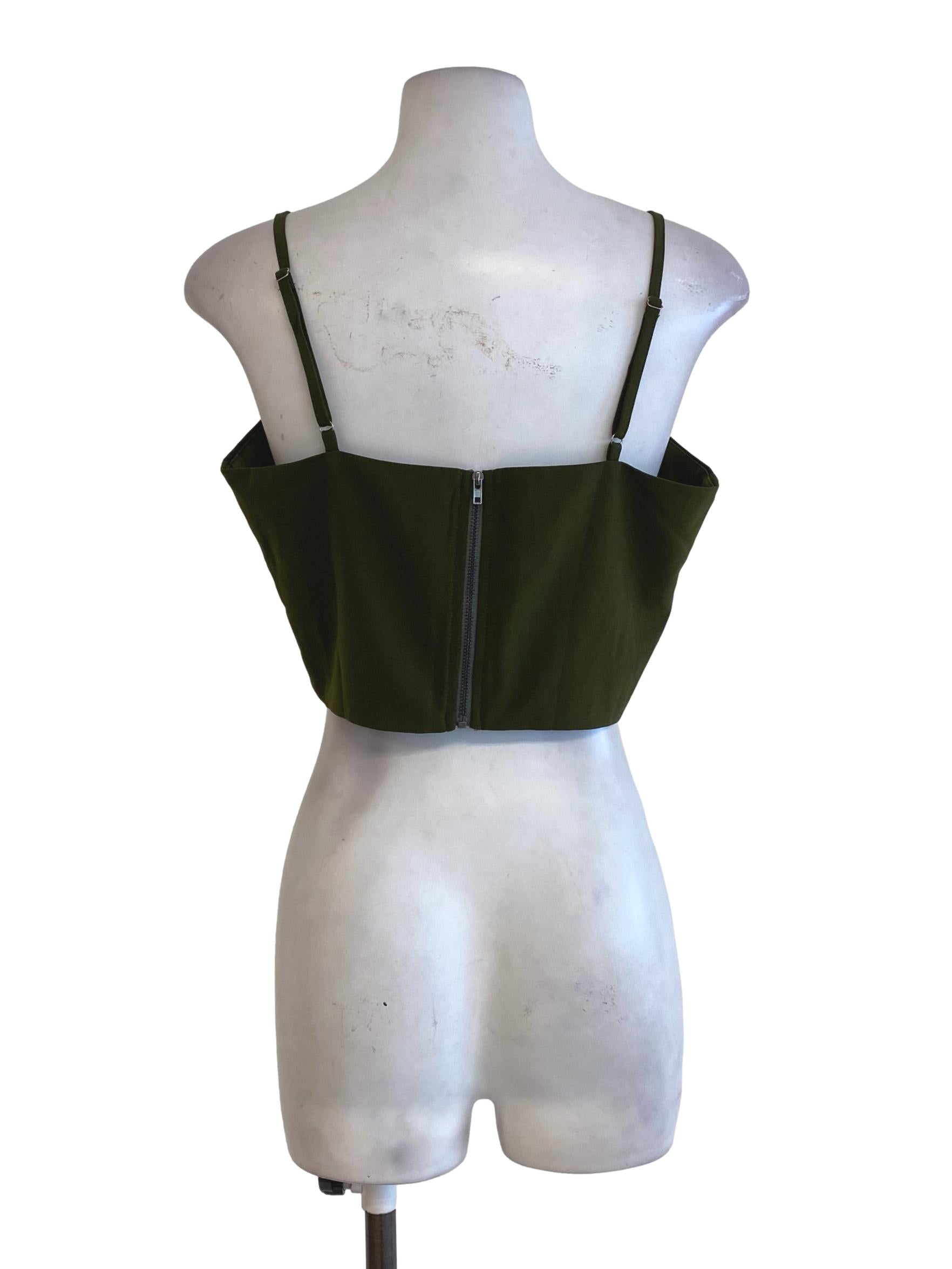 Dark Green Crop Top TTR