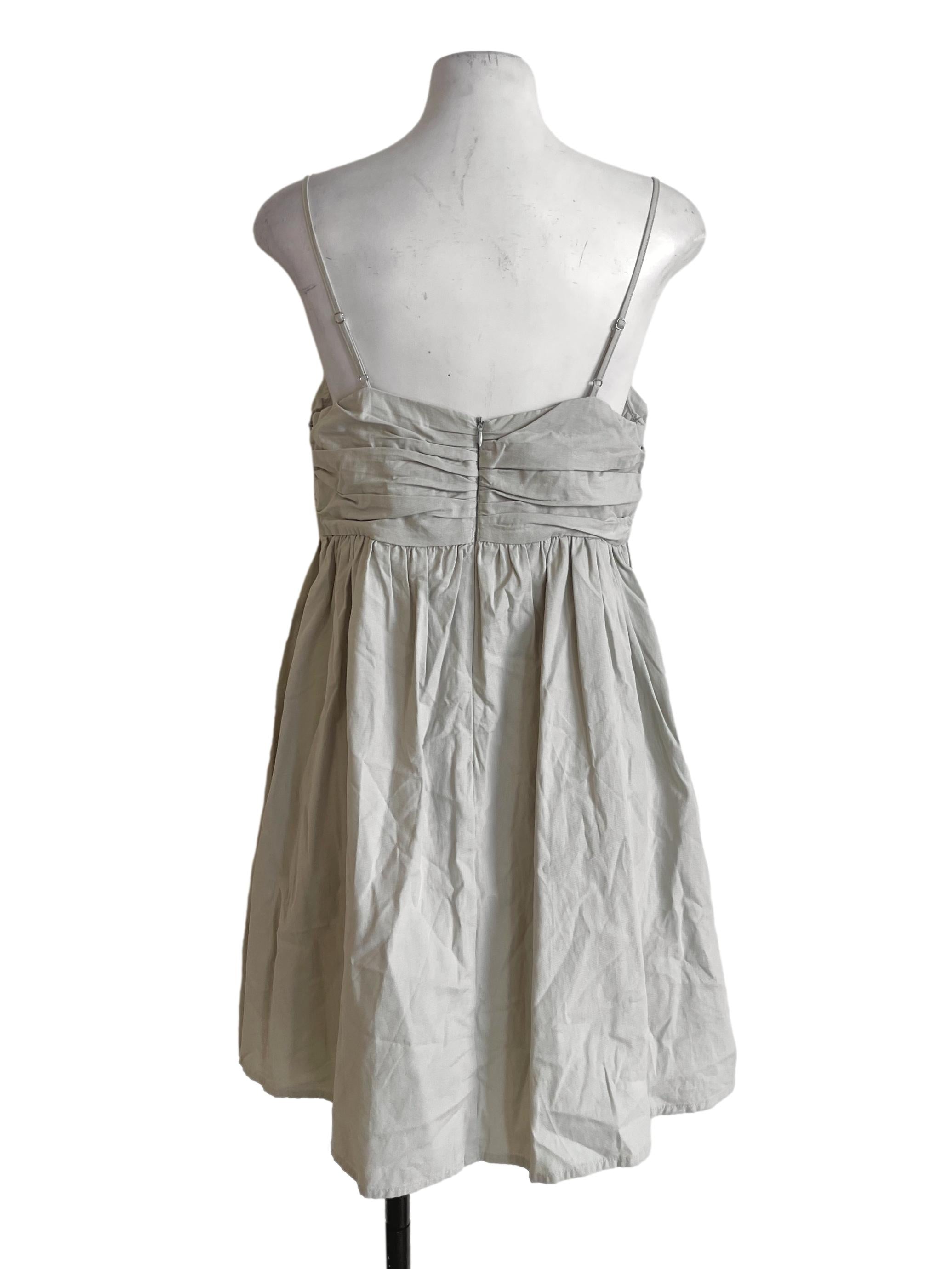 Pastel Brown Spaghetti Strap Dress