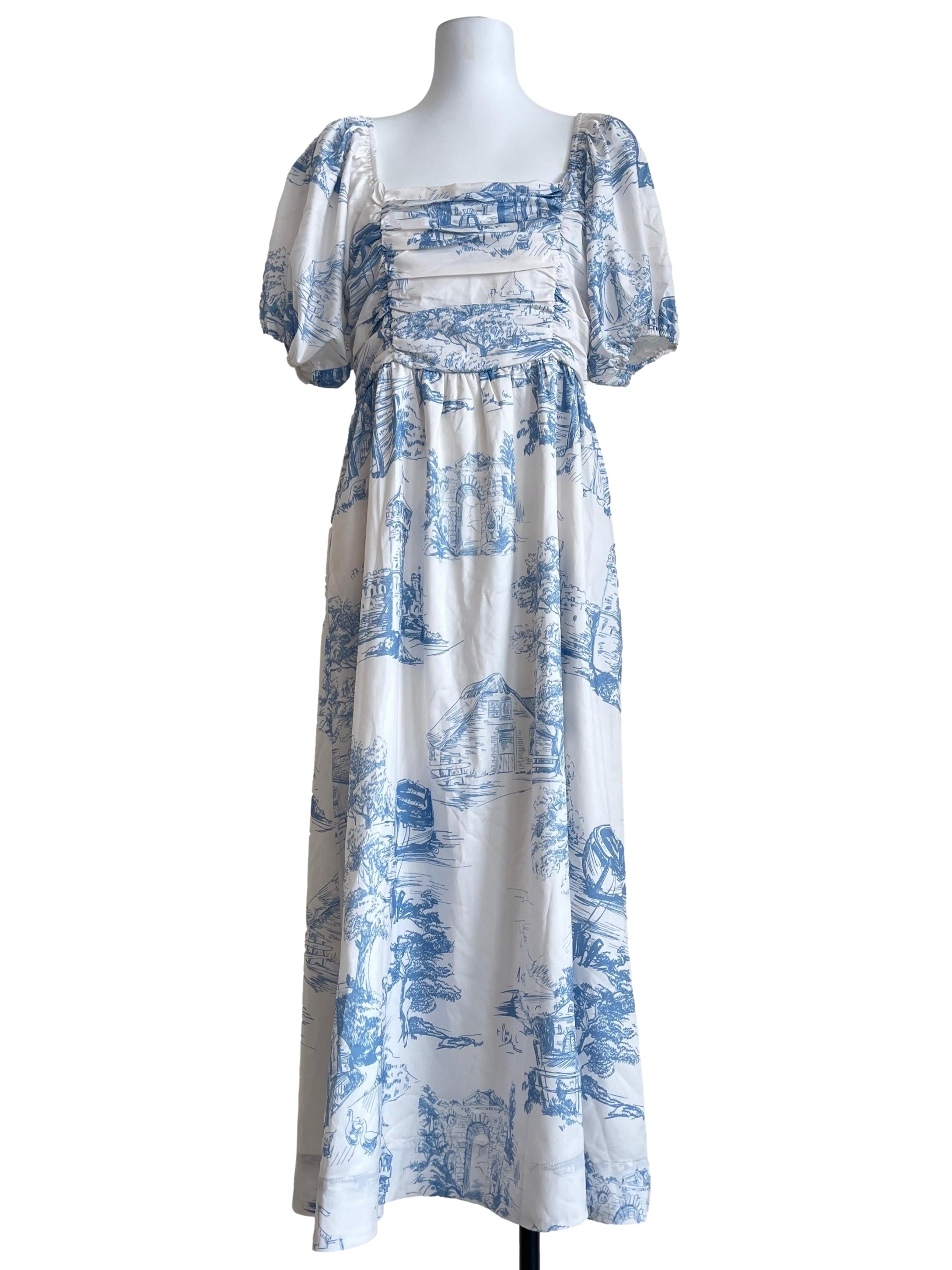 Daisy White Empire Dress