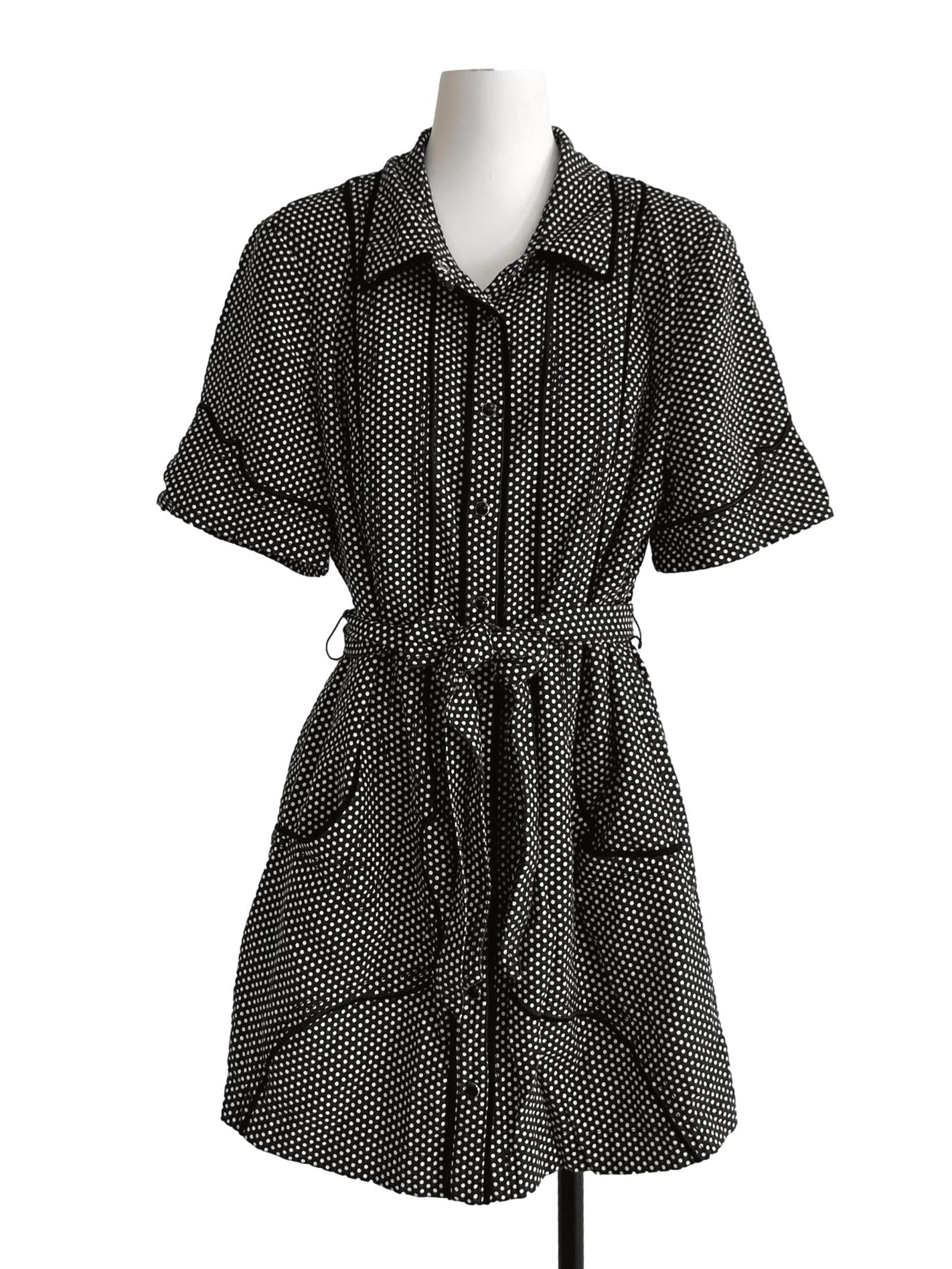 Dark Green Polka Dot Dress