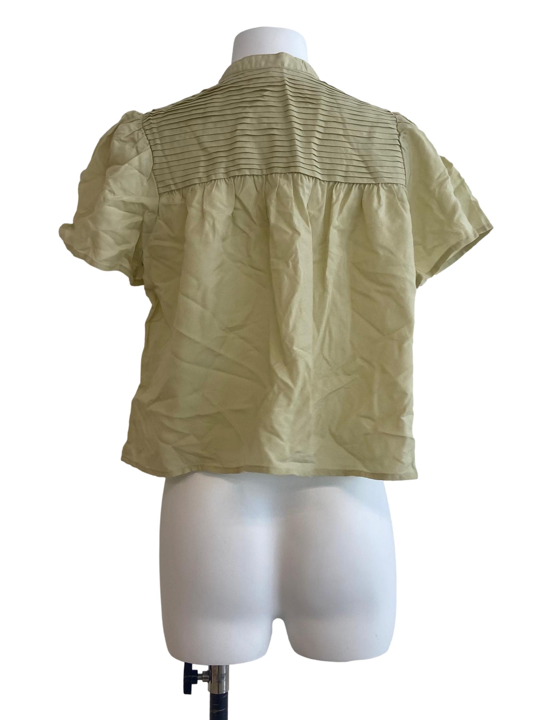 Pear Green Button Down Blouse
