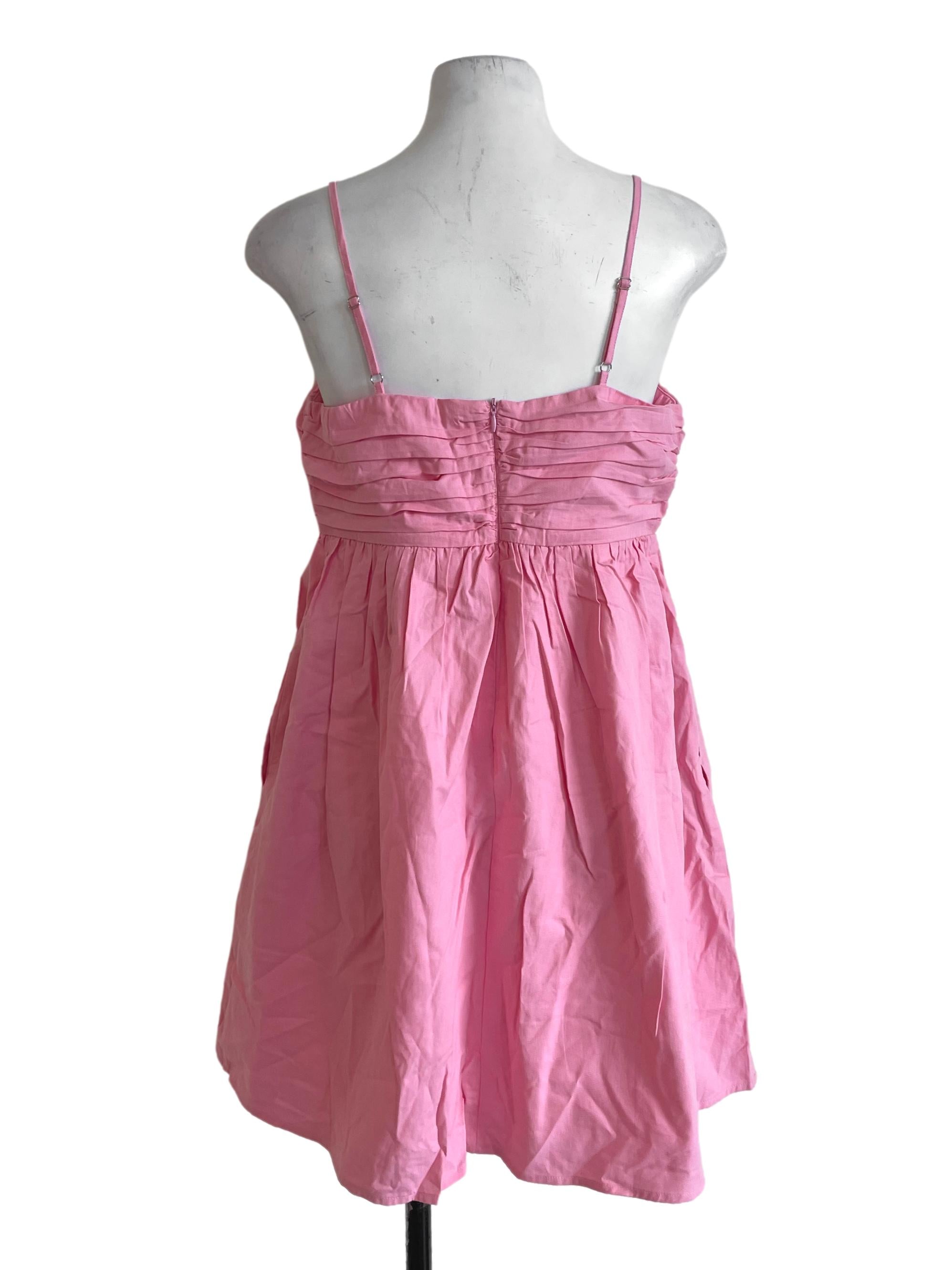 Bright Pink Spaghetti Strap Dress