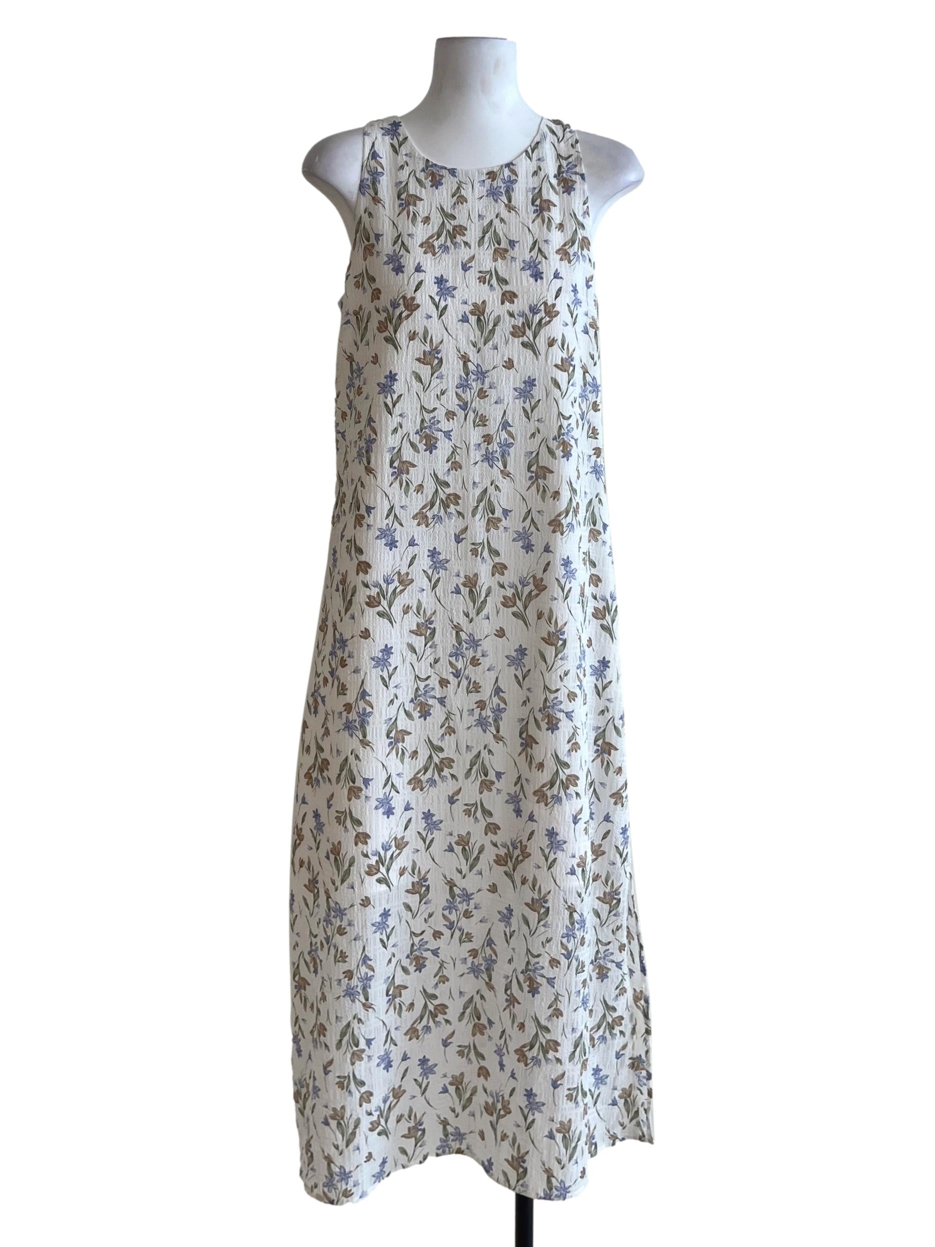 White Floral Shift Dress