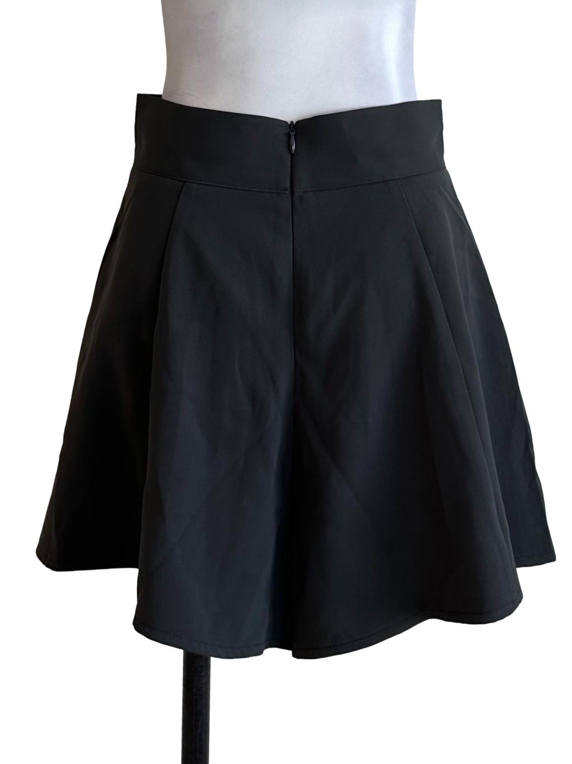 Dark Grey High Waist Panel Shorts