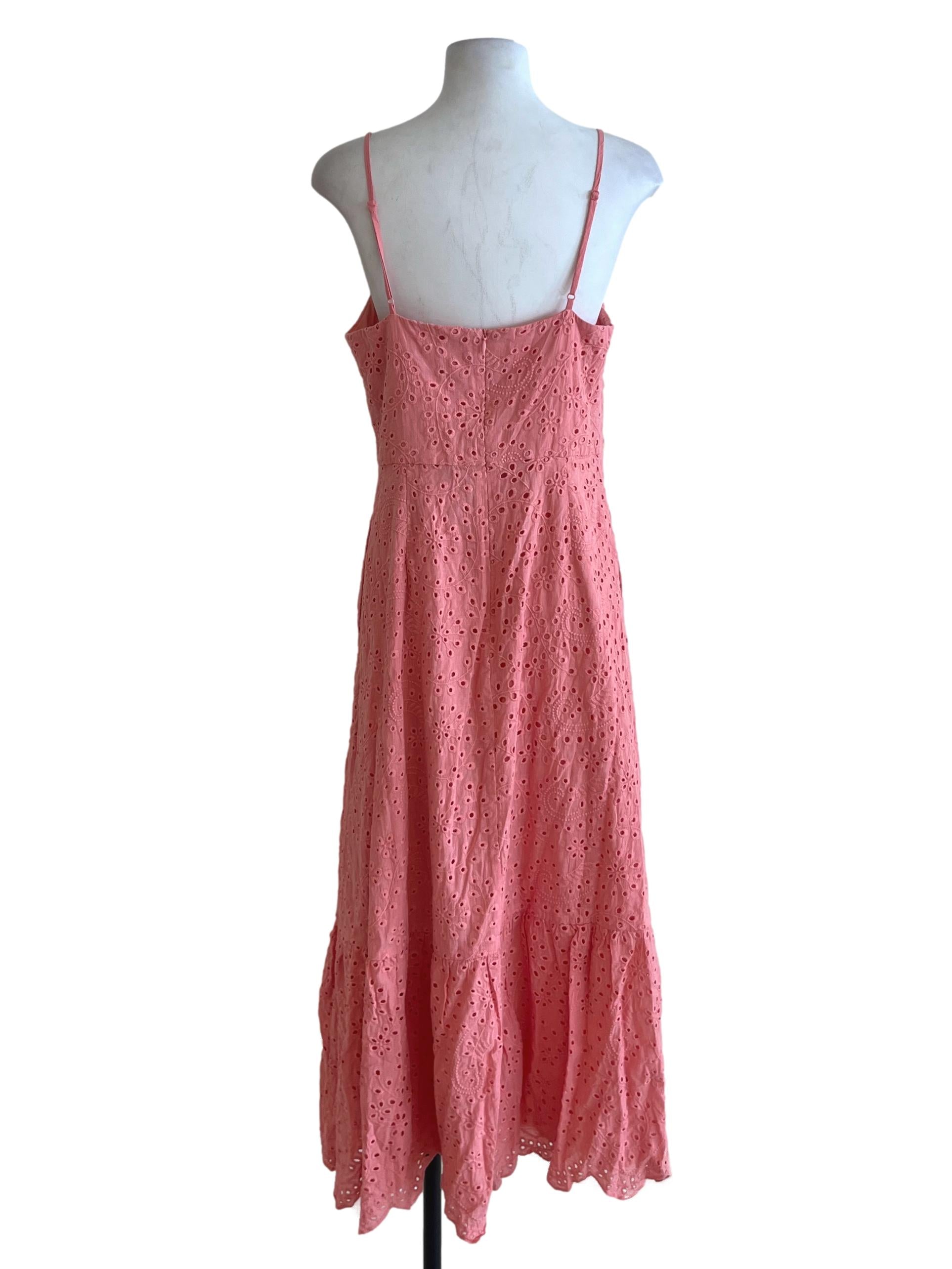 Punch Pink Spaghetti Strap A-Line Dress LB