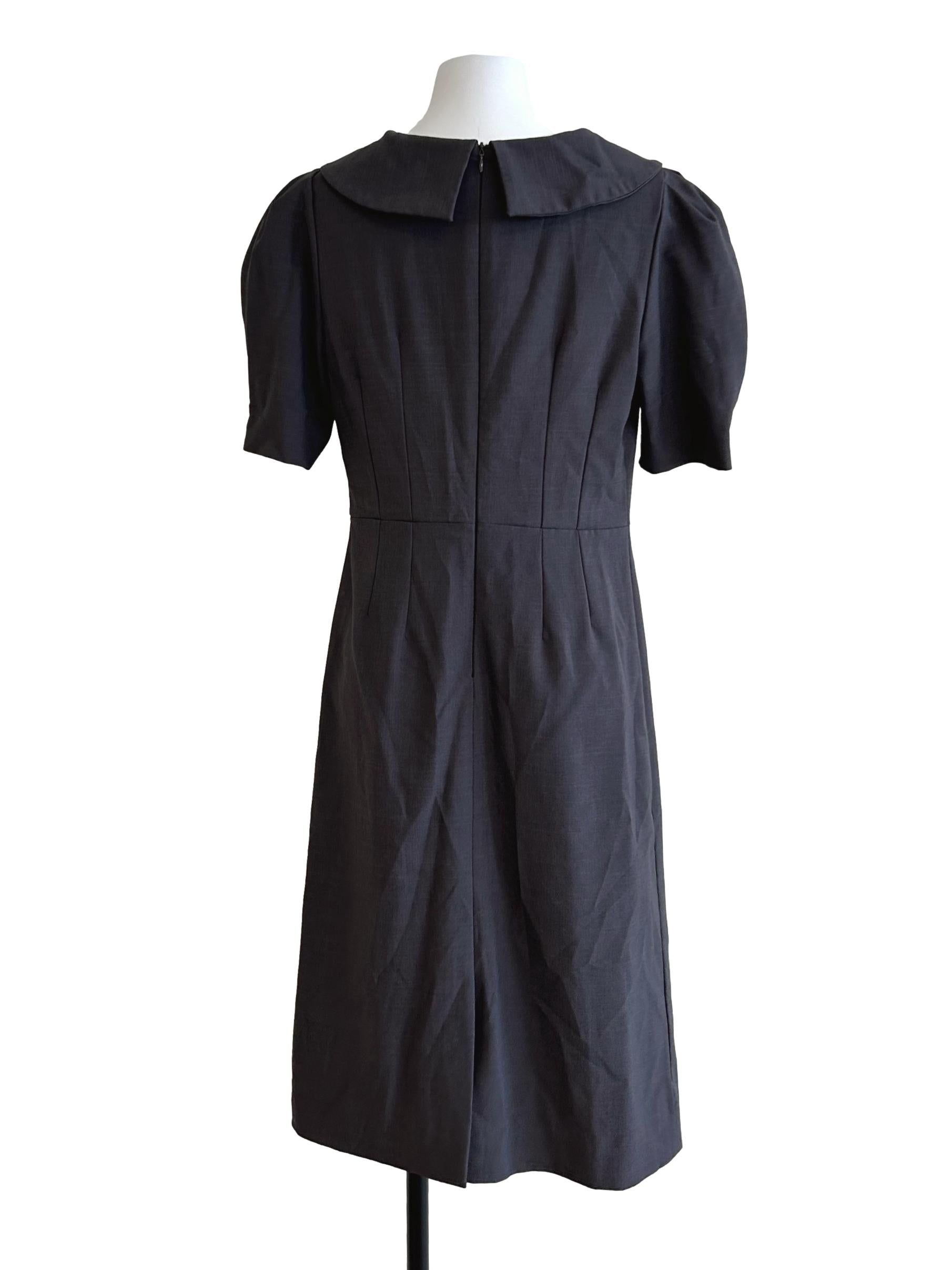 Ash Grey Short Sleeves Dress