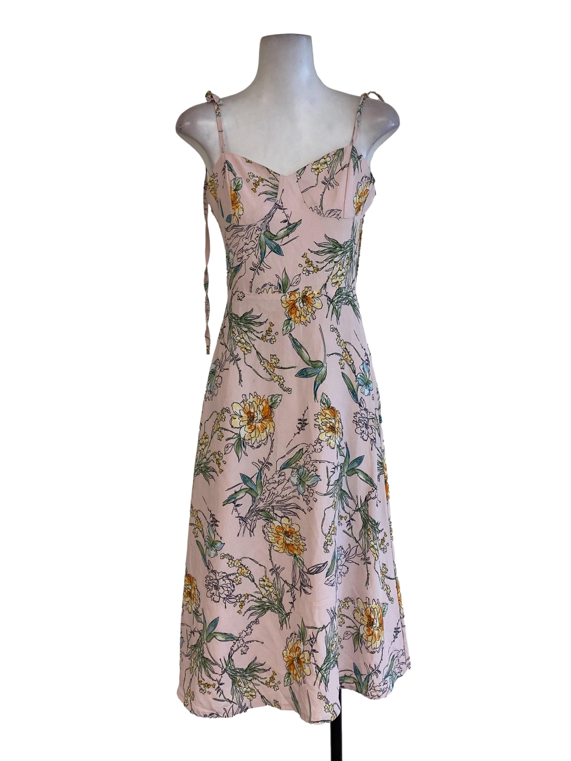 Pink Floral Slip Dress