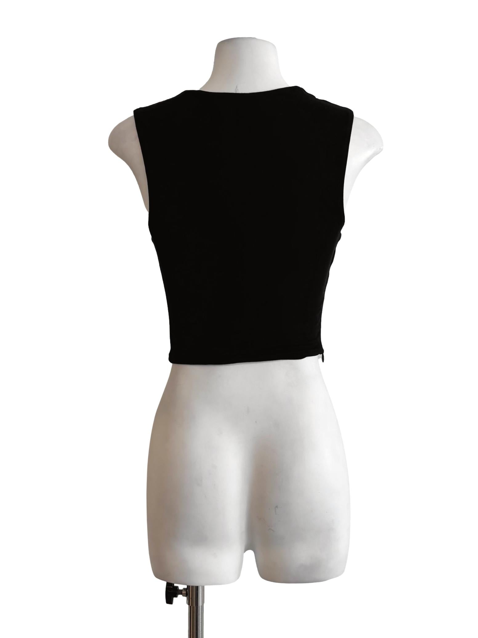 Rich Black Diamond Neck Top