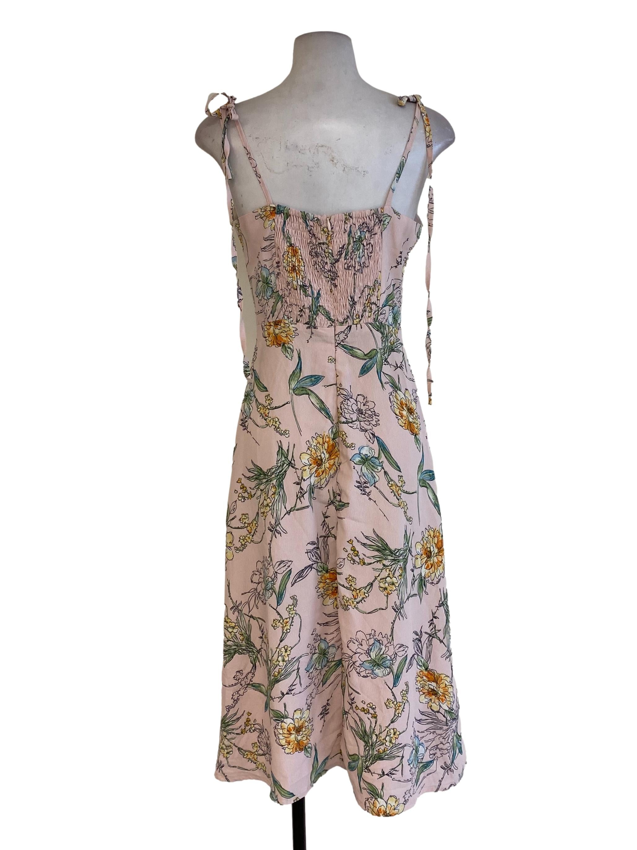 Pink Floral Slip Dress