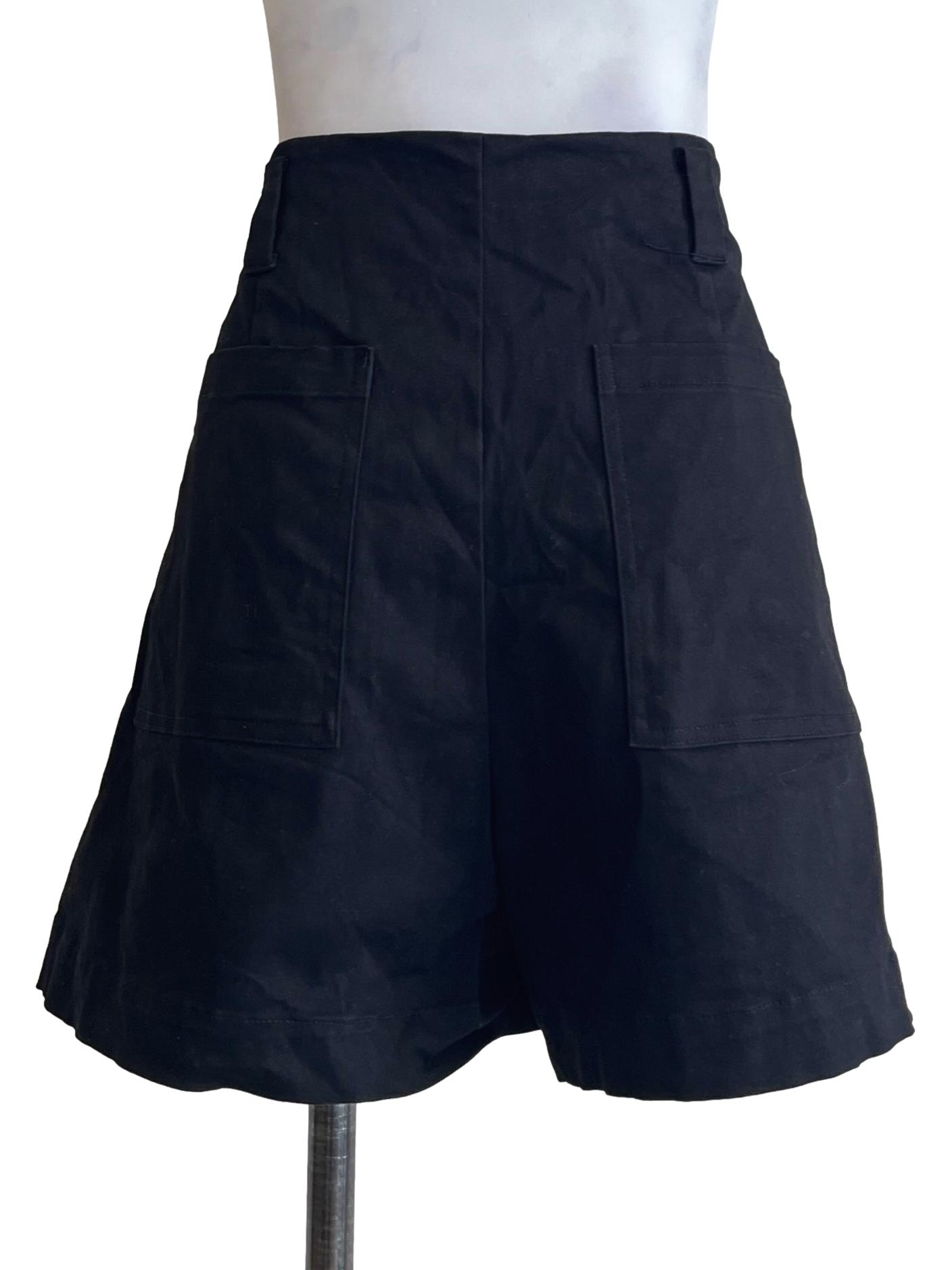 Ink Black Pleated Shorts