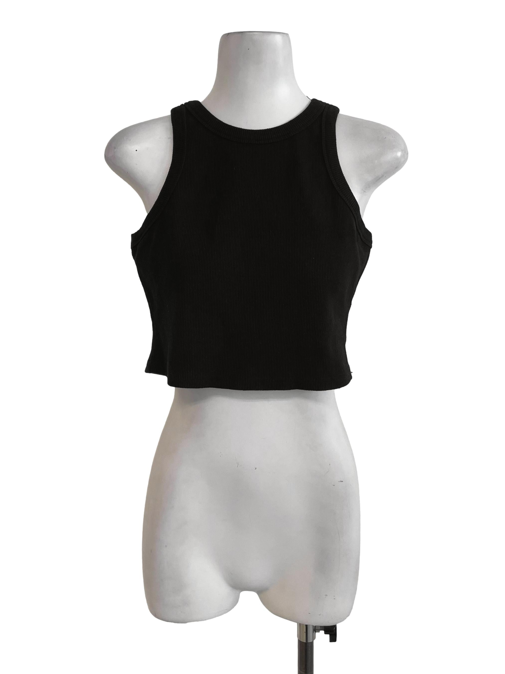 Black Ribbed Tank Top LB