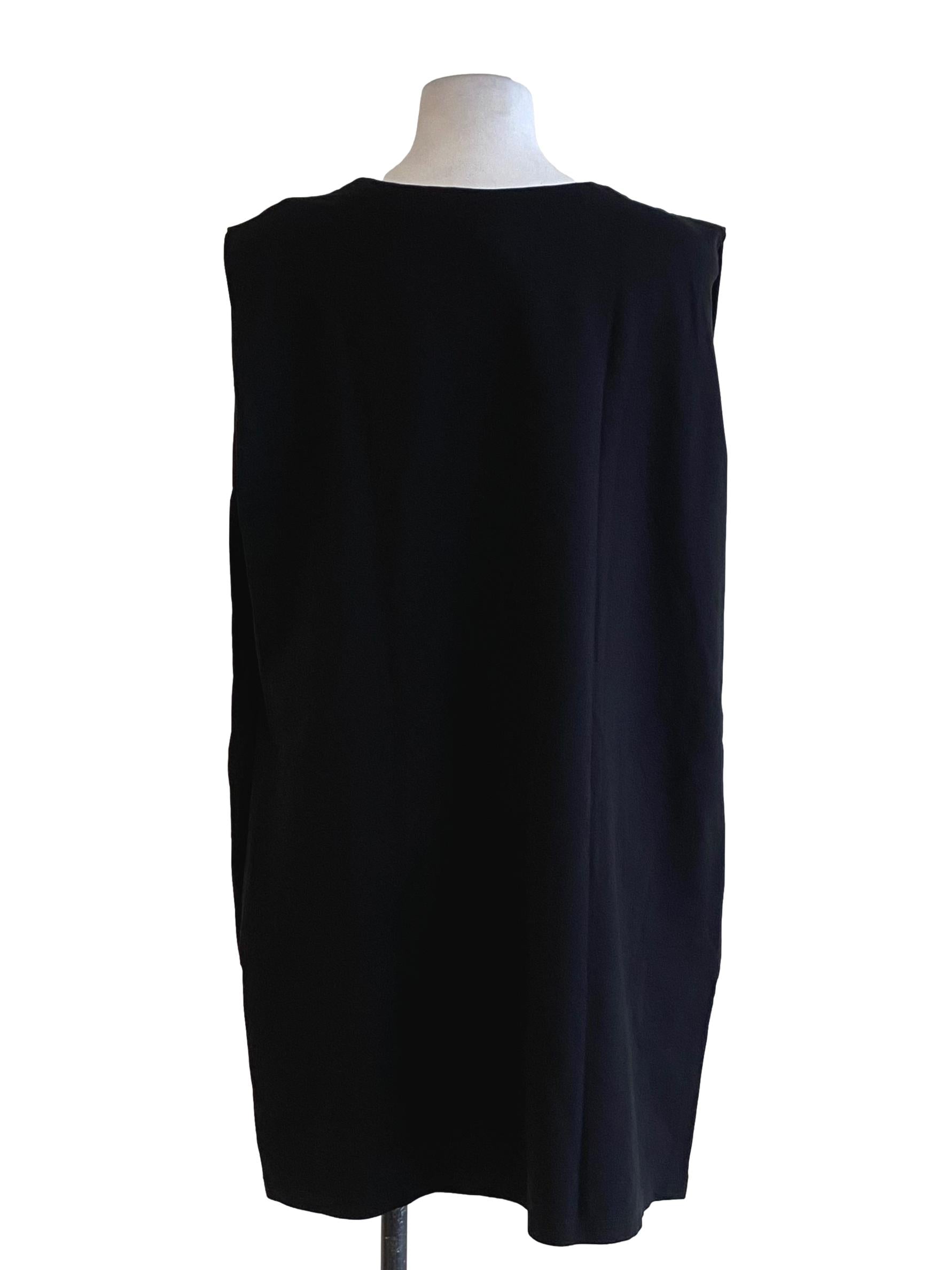 Onyx Black Sleeveless Straight Cut Dress