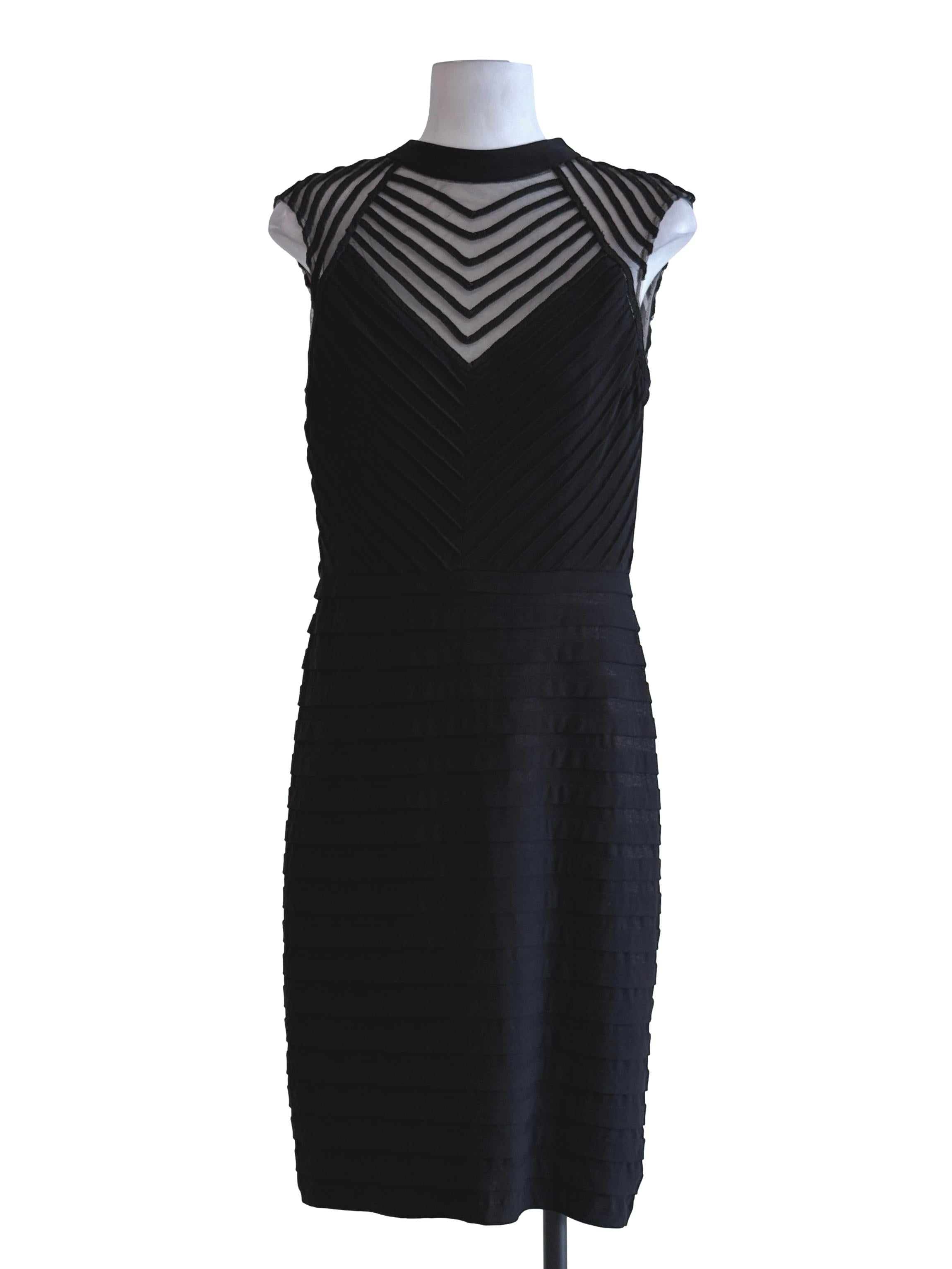 Black A Line Sleeveless Midi Dress