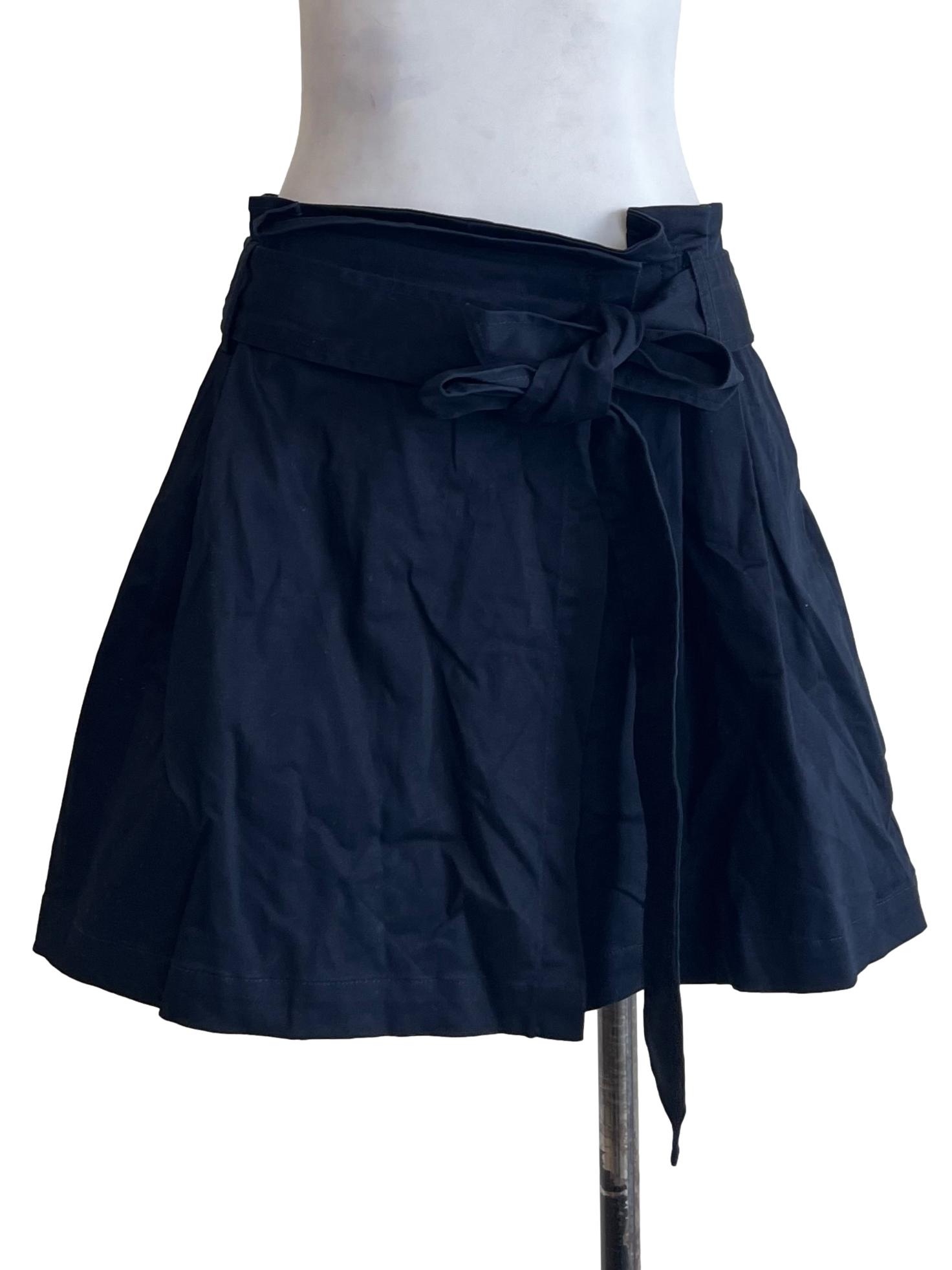 Jade Black Wrap Skorts