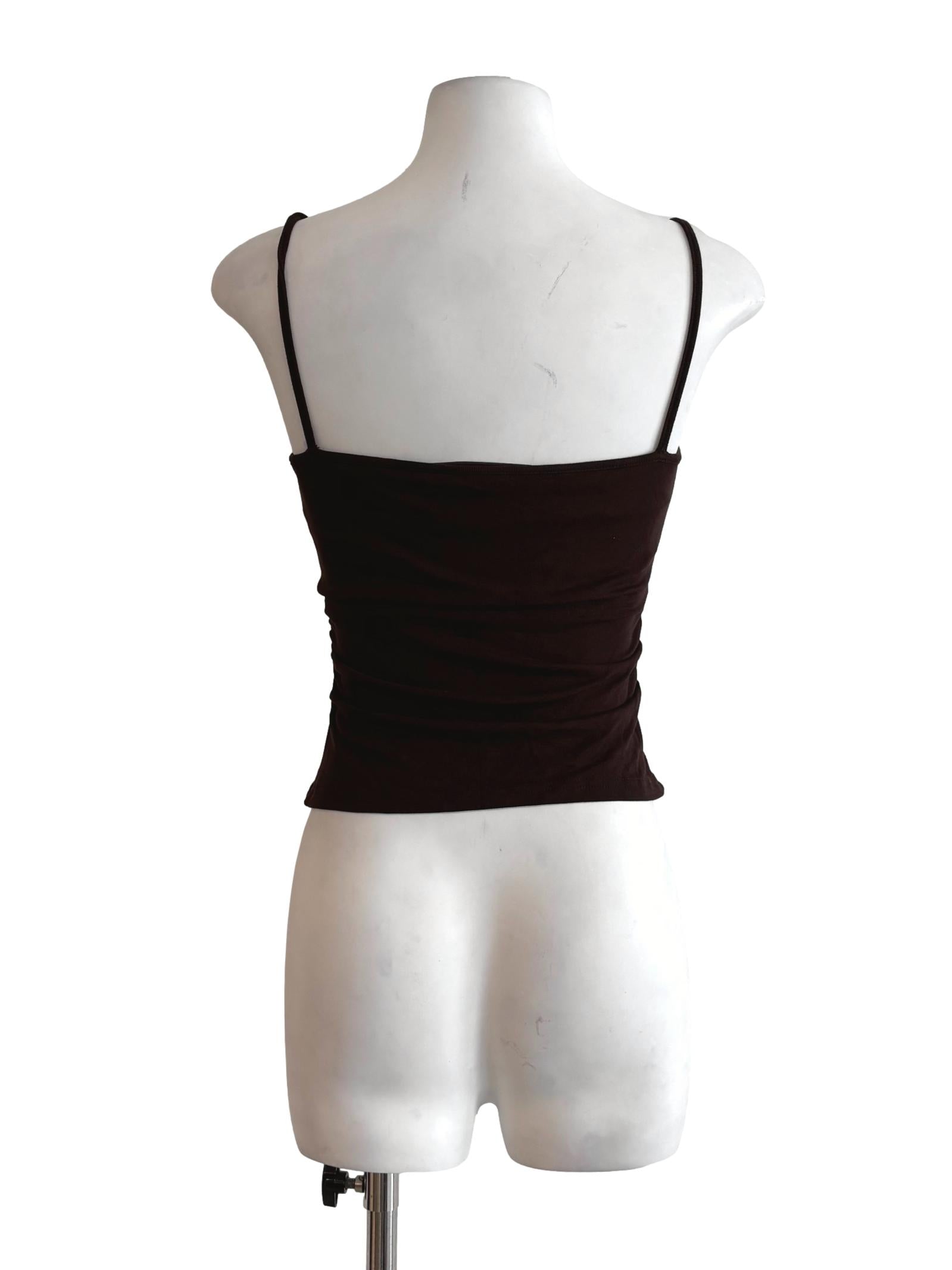 Chocolate Ruched Camisole Top