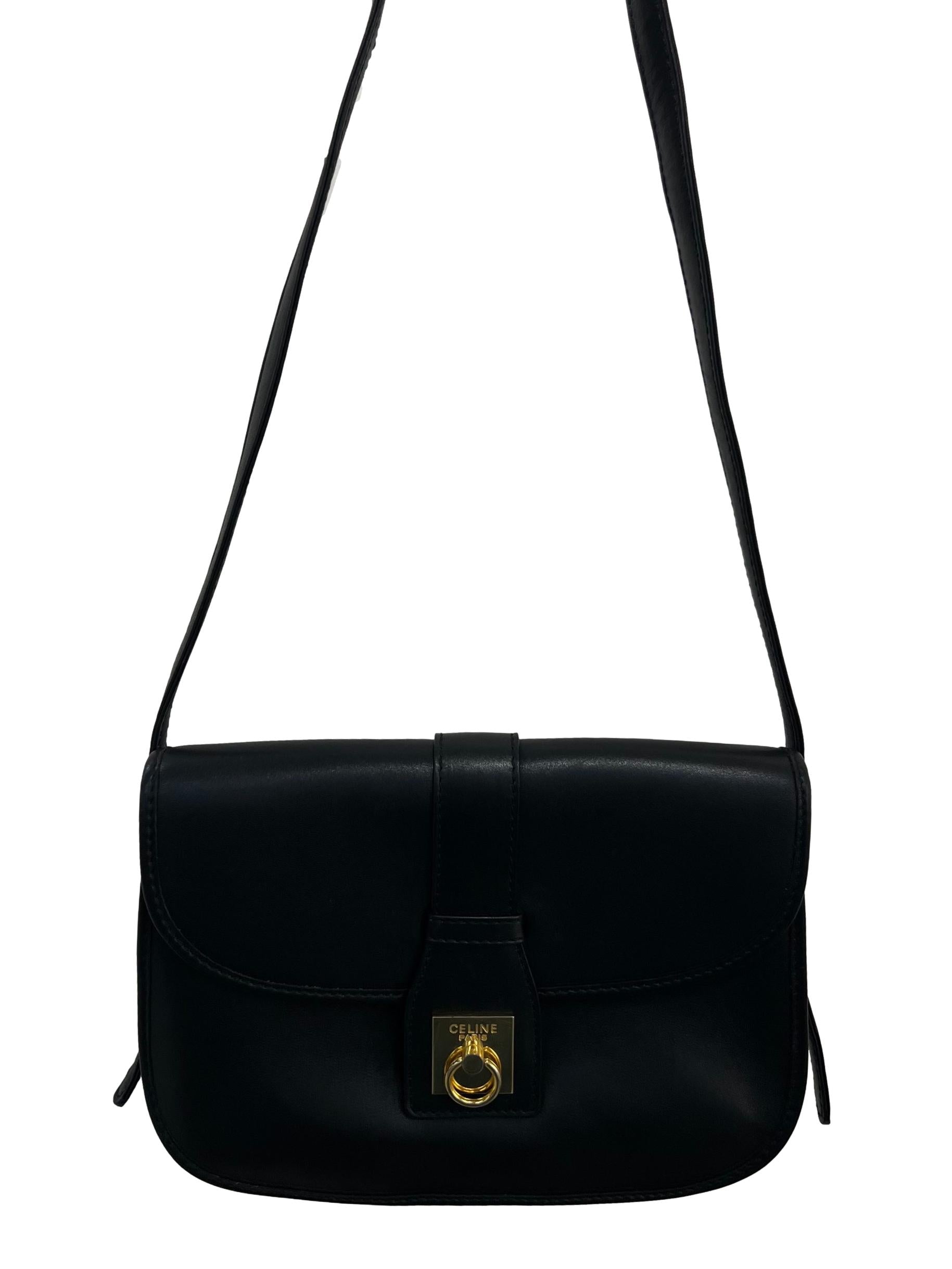 Black Leather Shoulder Bag