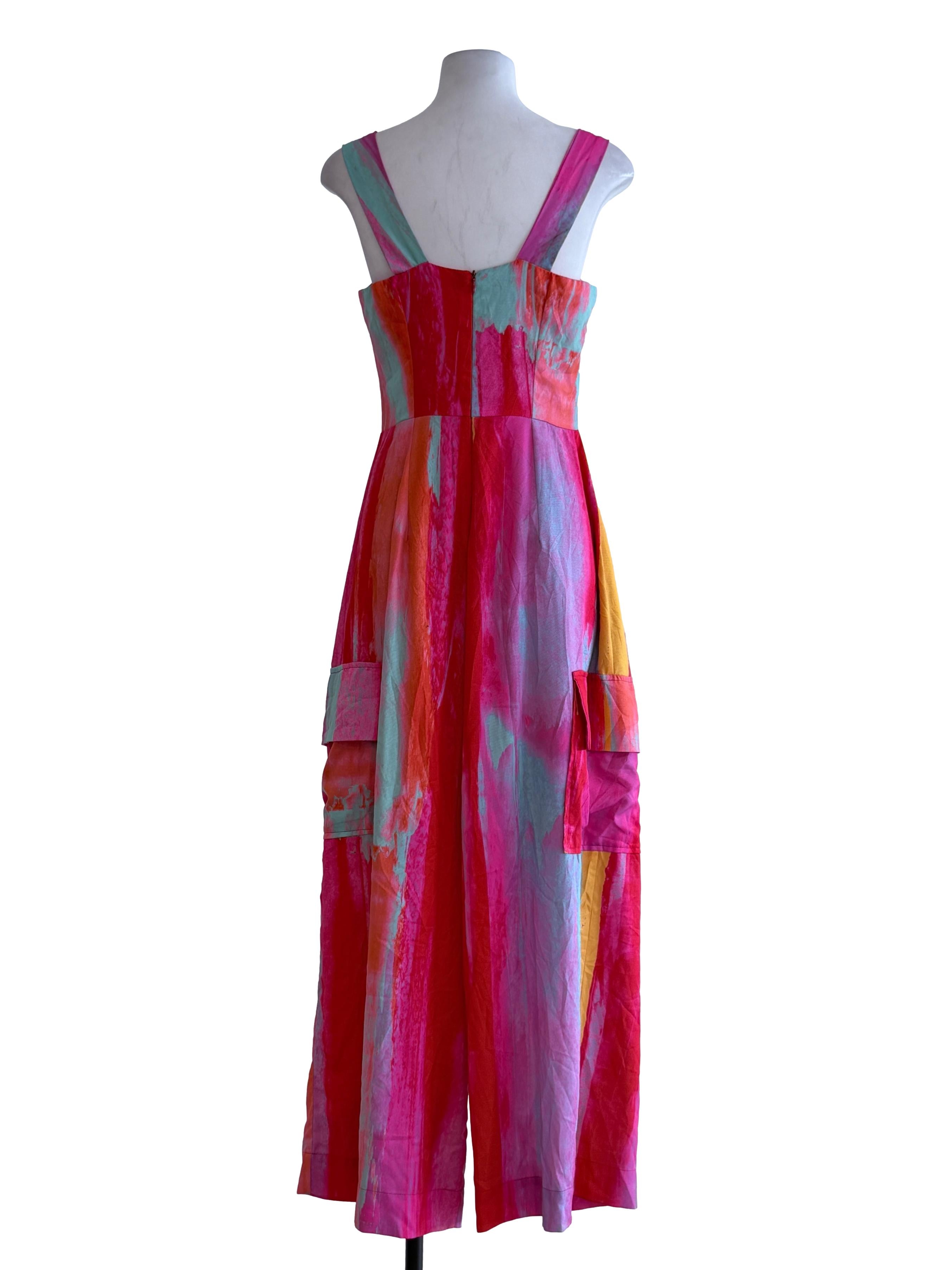 Neon Pink Sleeveless Jumpsuit