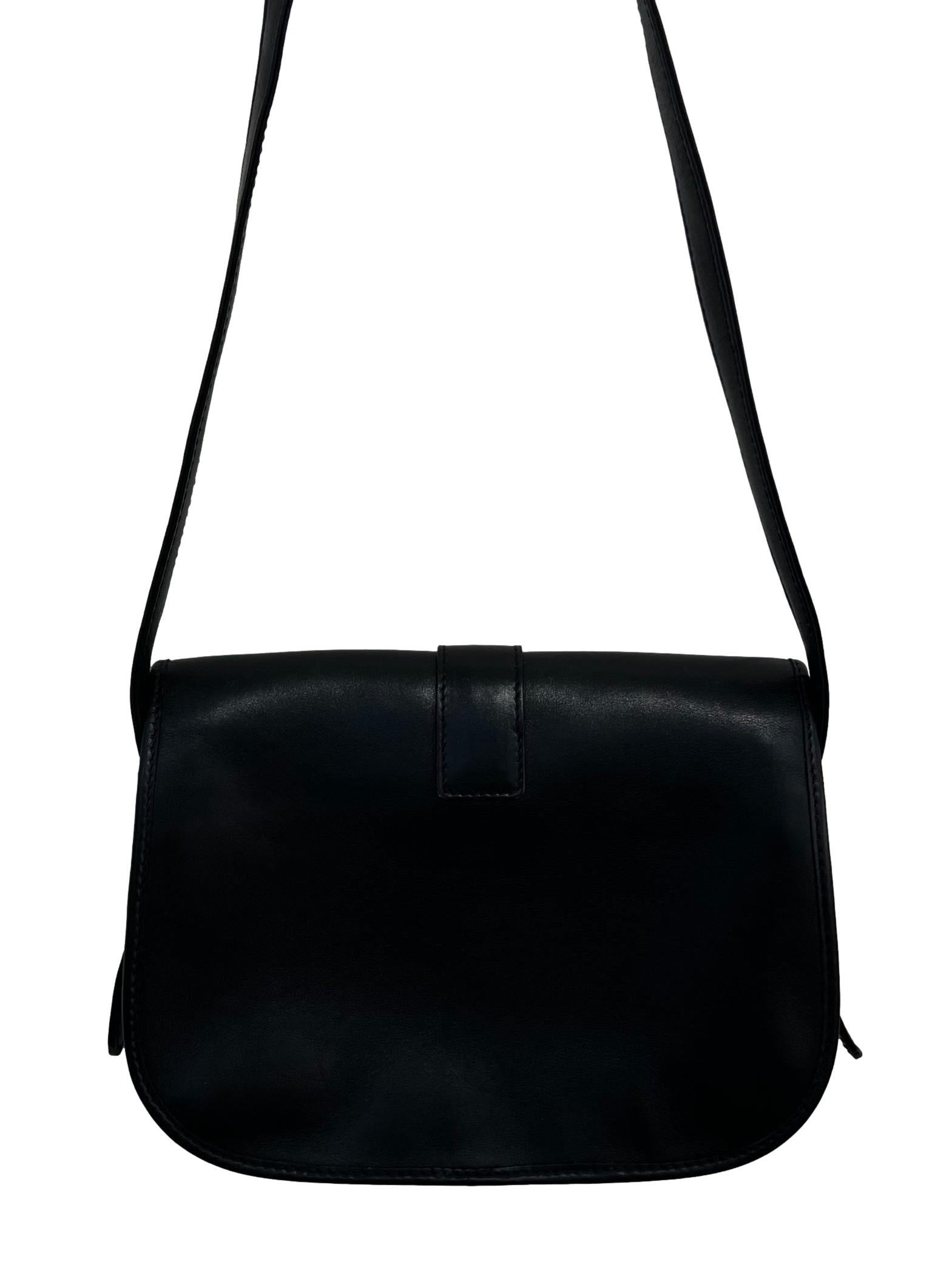 Black Leather Shoulder Bag