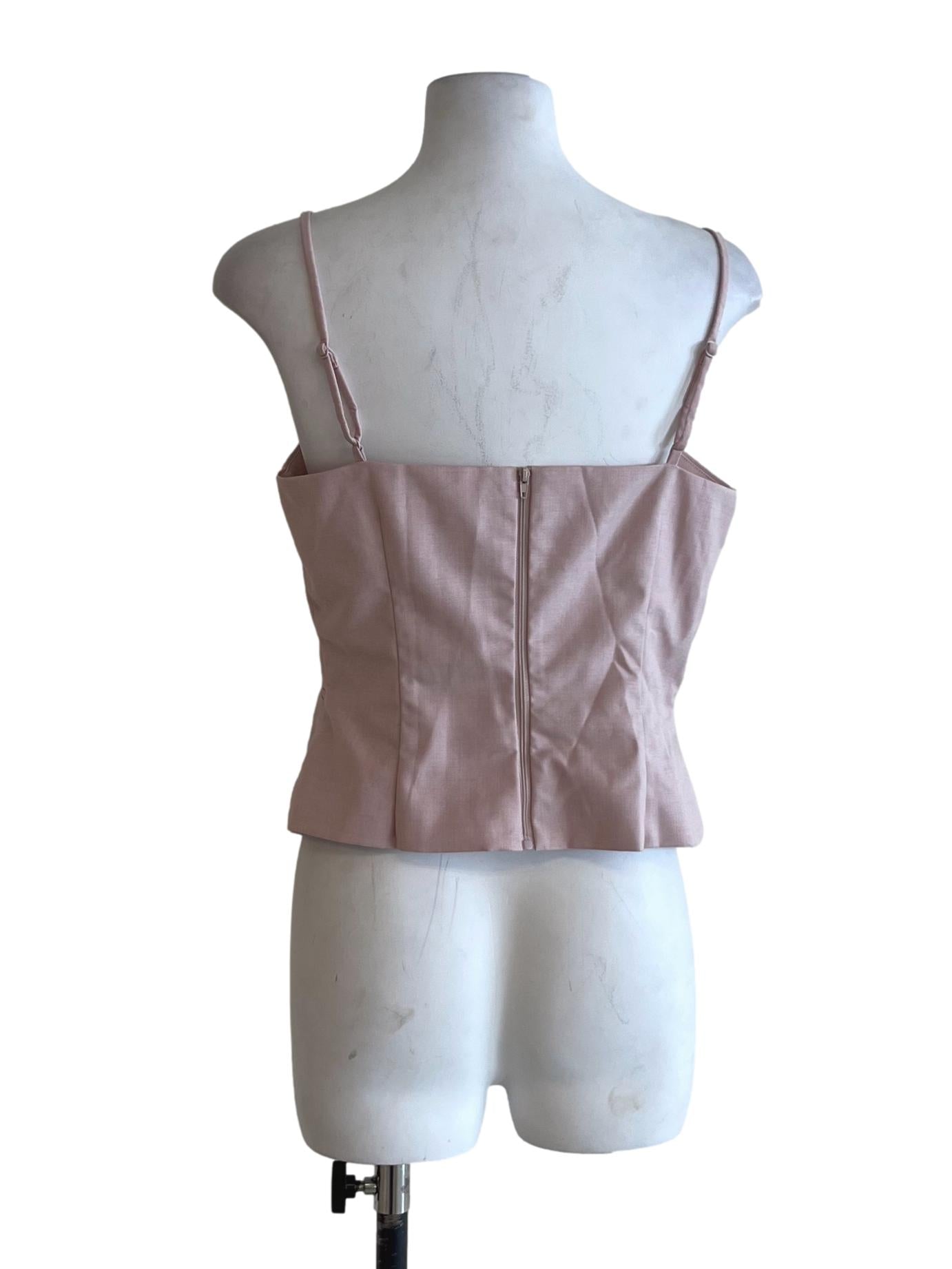 Blush Pink Spaghetti Strap Sleeveless Top