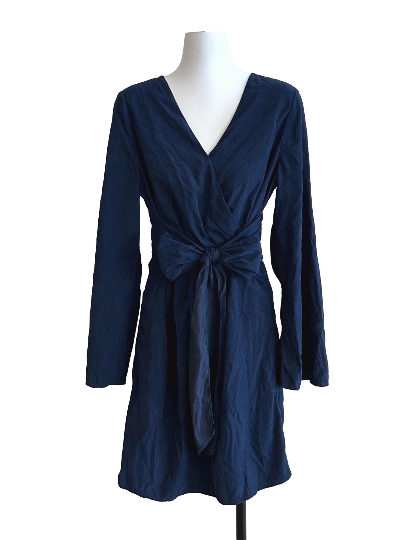 Royal Blue Waist Tie Dress